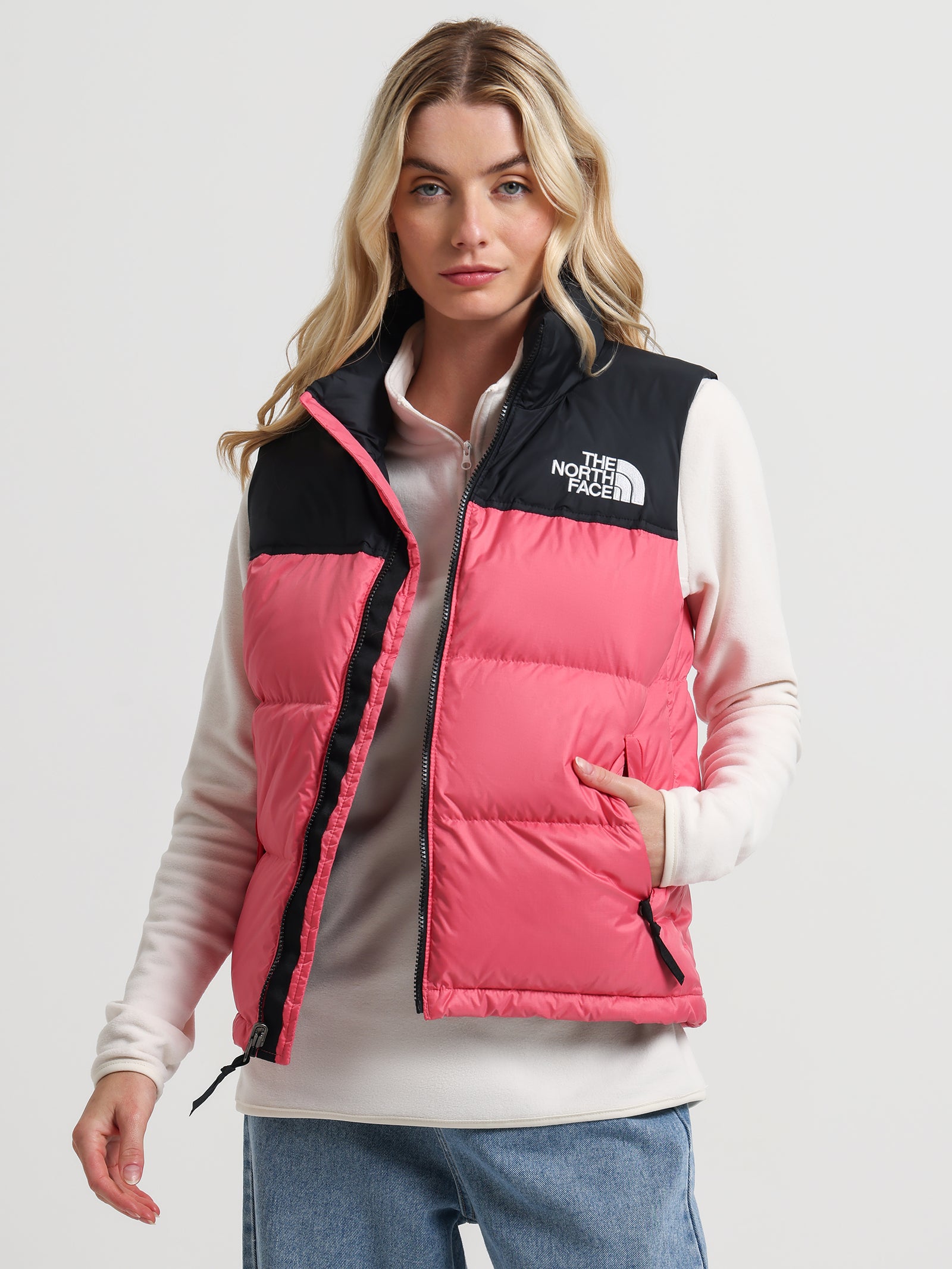 1996 Retro Nuptse Vest in Pink