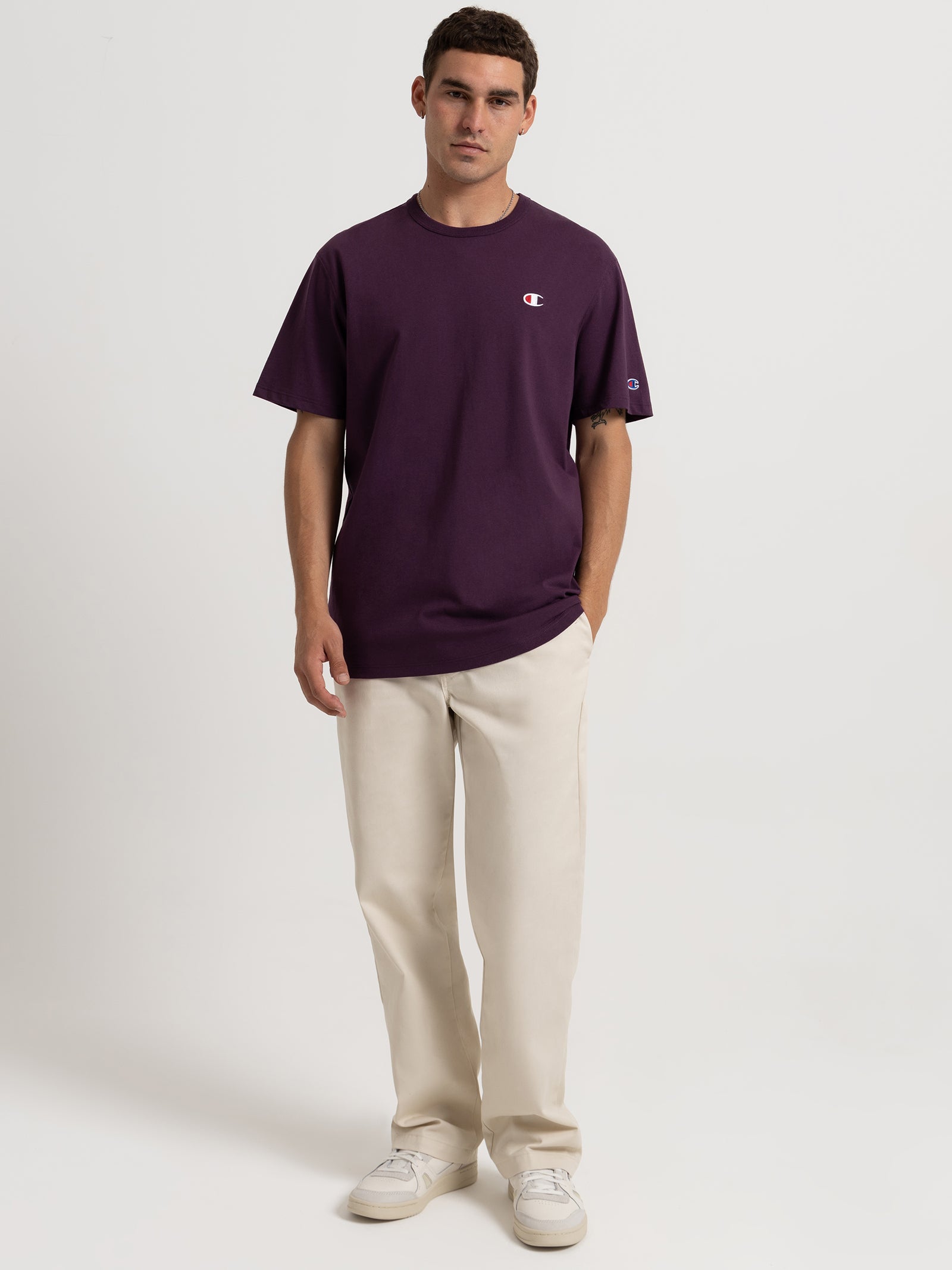 Heritage C Logo T-Shirt in Dark Purple