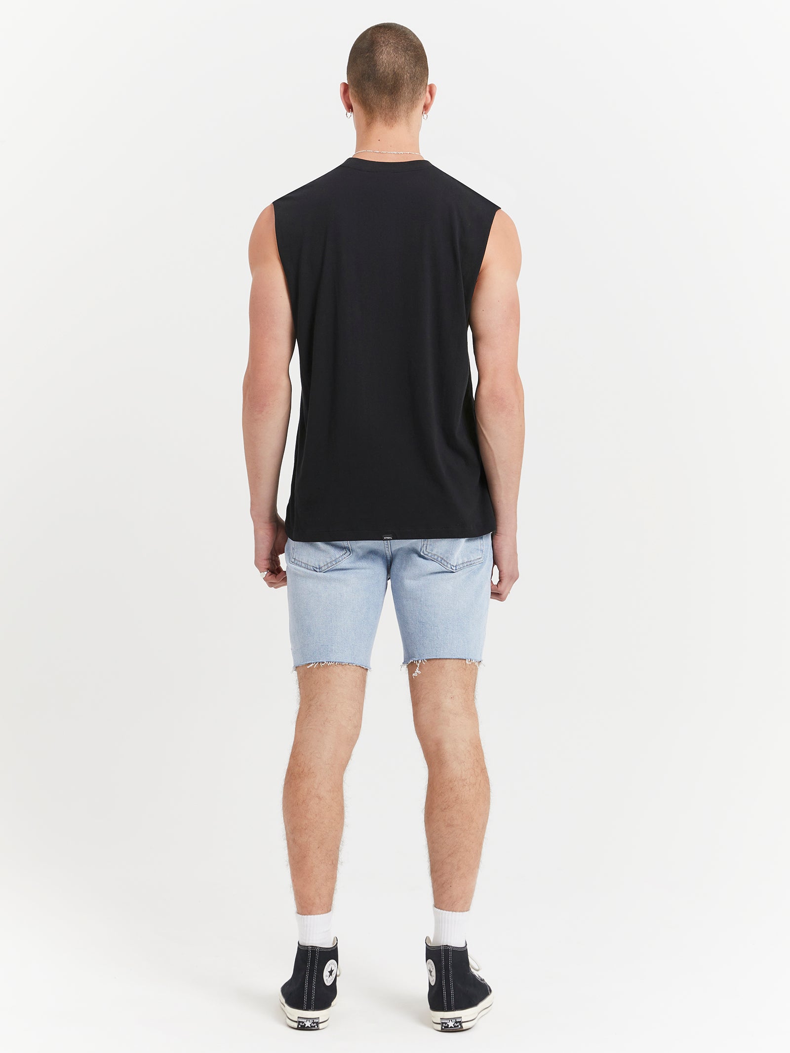 Minimal Thrills Merch Fit Muscle T-Shirt in Black