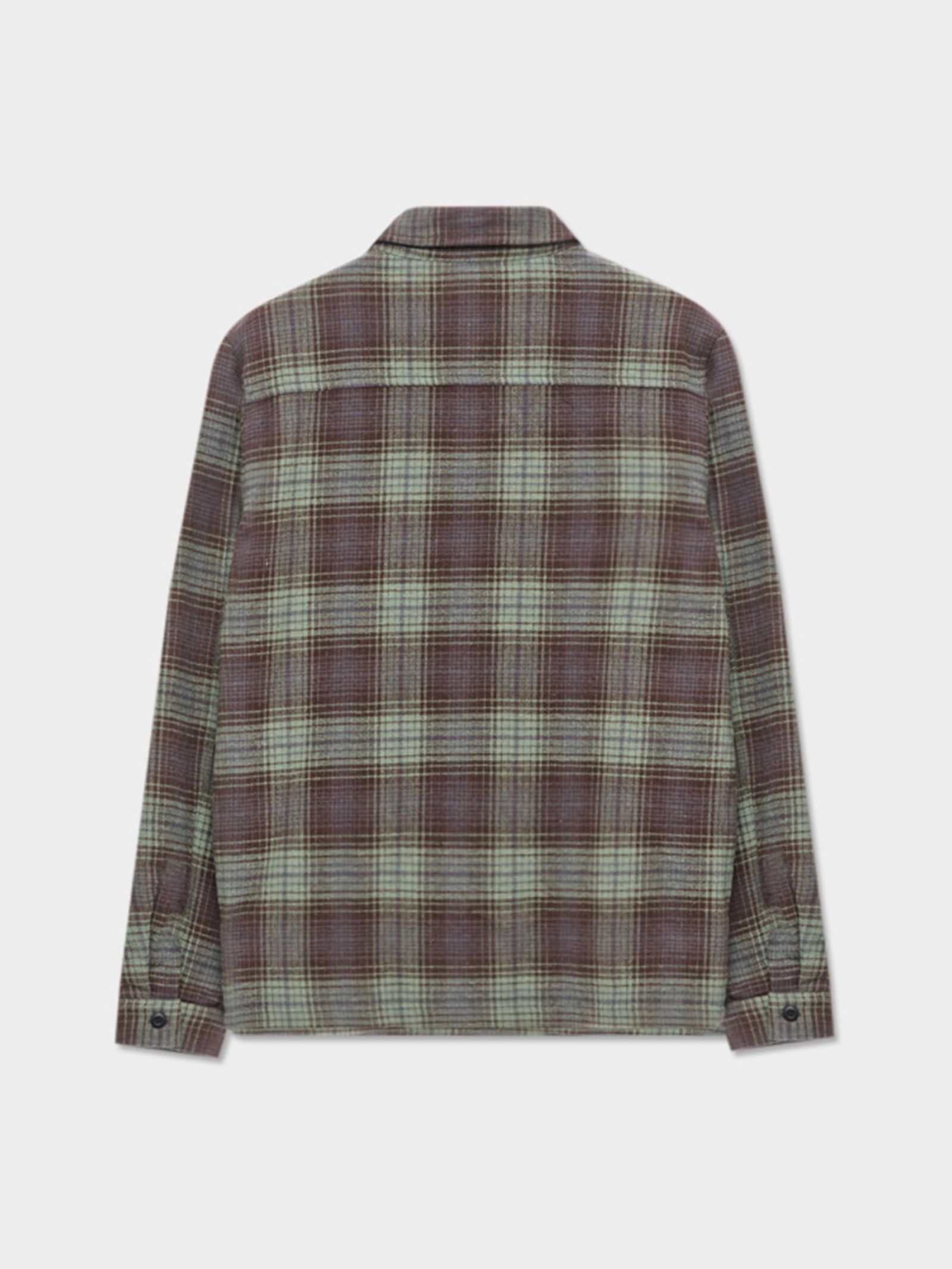 Fang Check Long Sleeve Zip Shirt