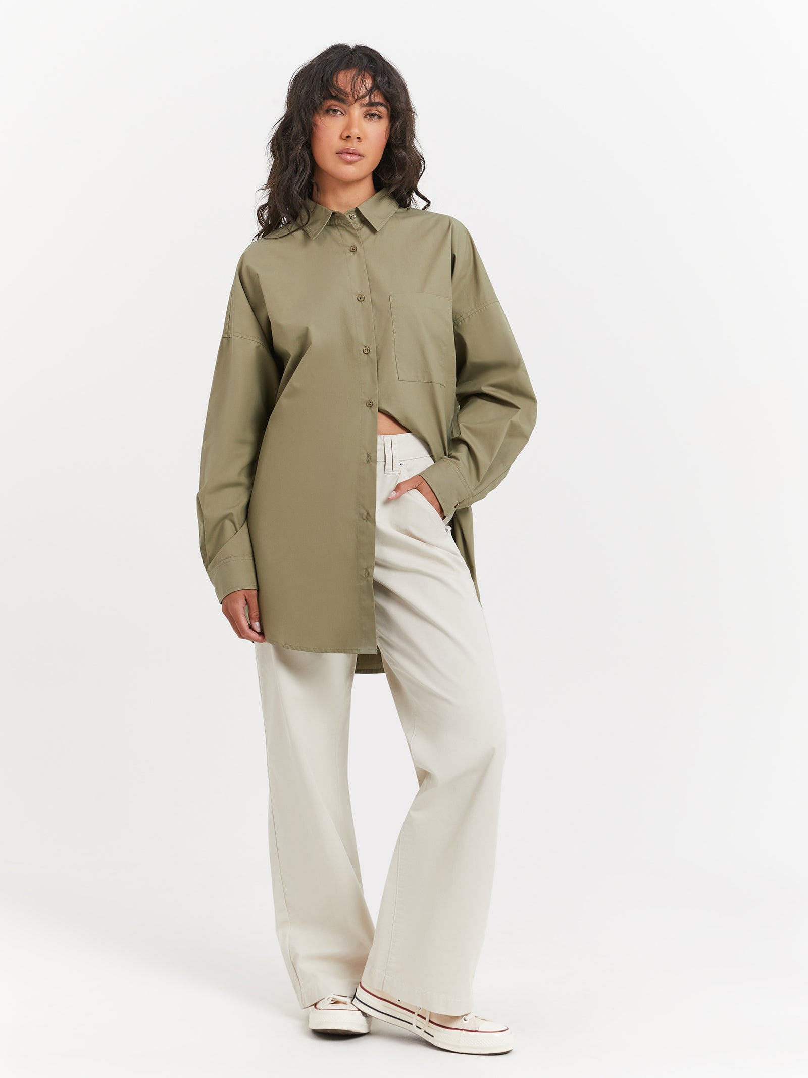 Anni Oversized Shirt in Khaki