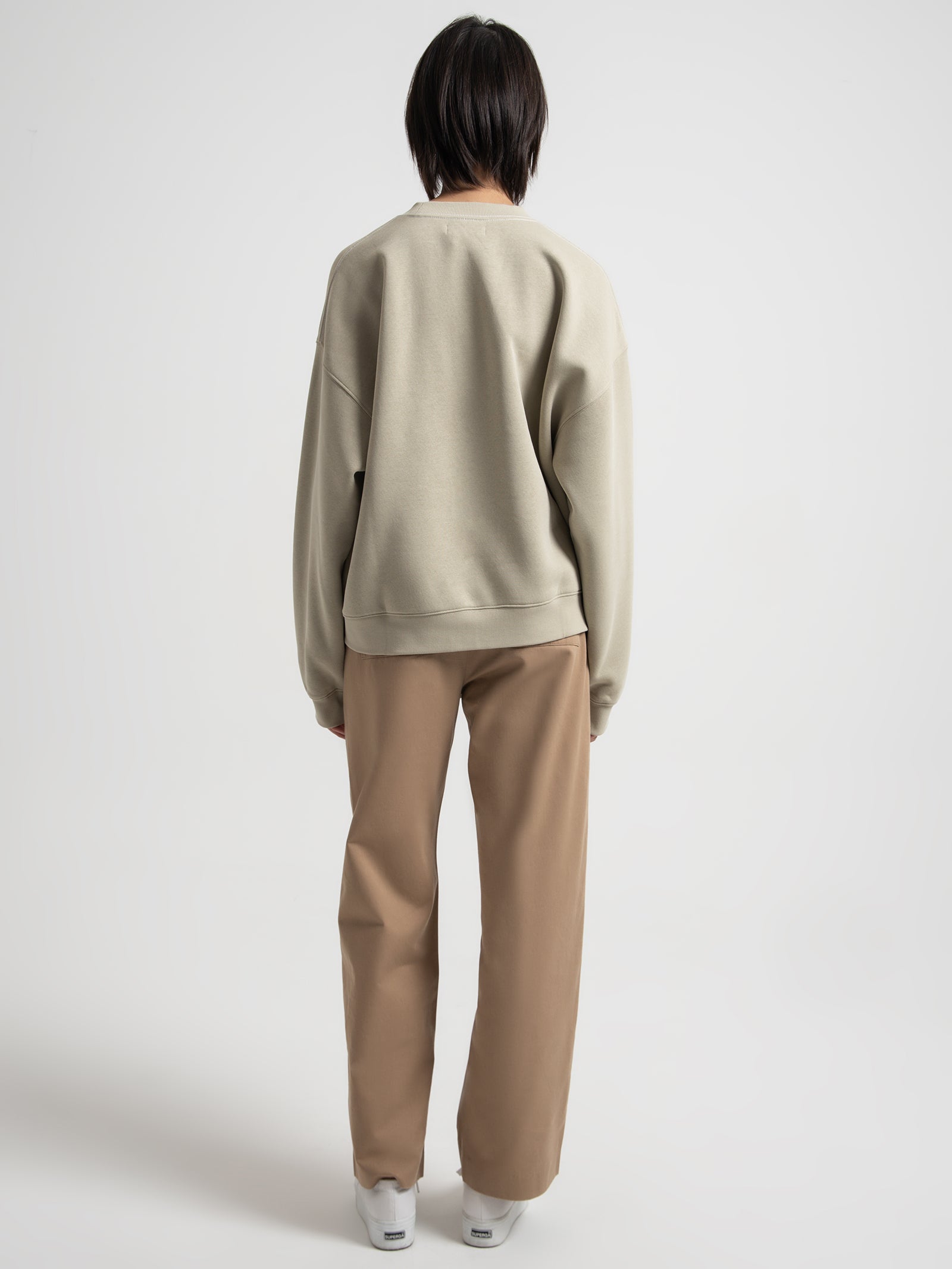 Goya Oversized Crew Sweater in Cucumber Green