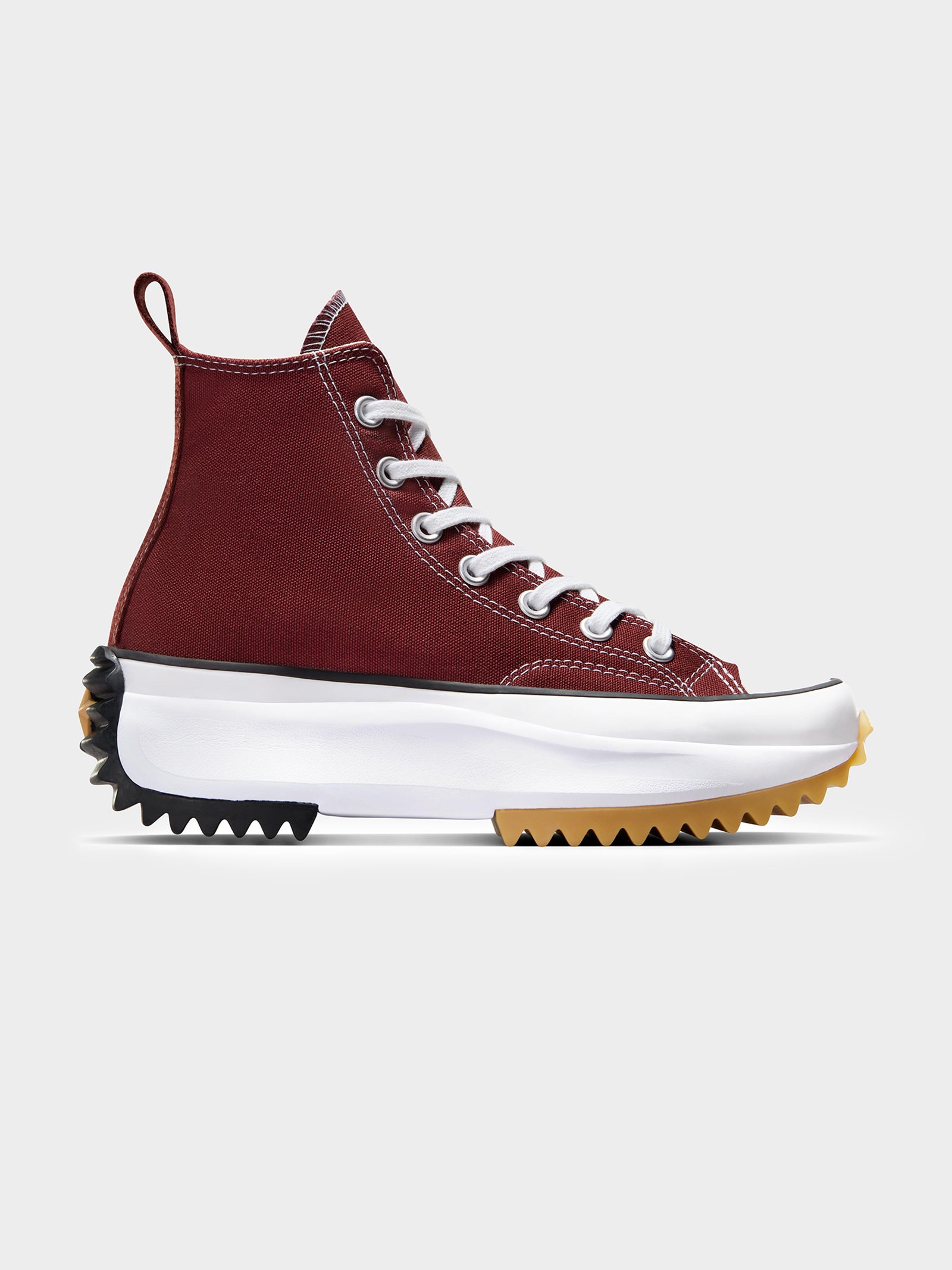 Unisex Run Star High Top Sneakers in Cherry Daze, White & Black