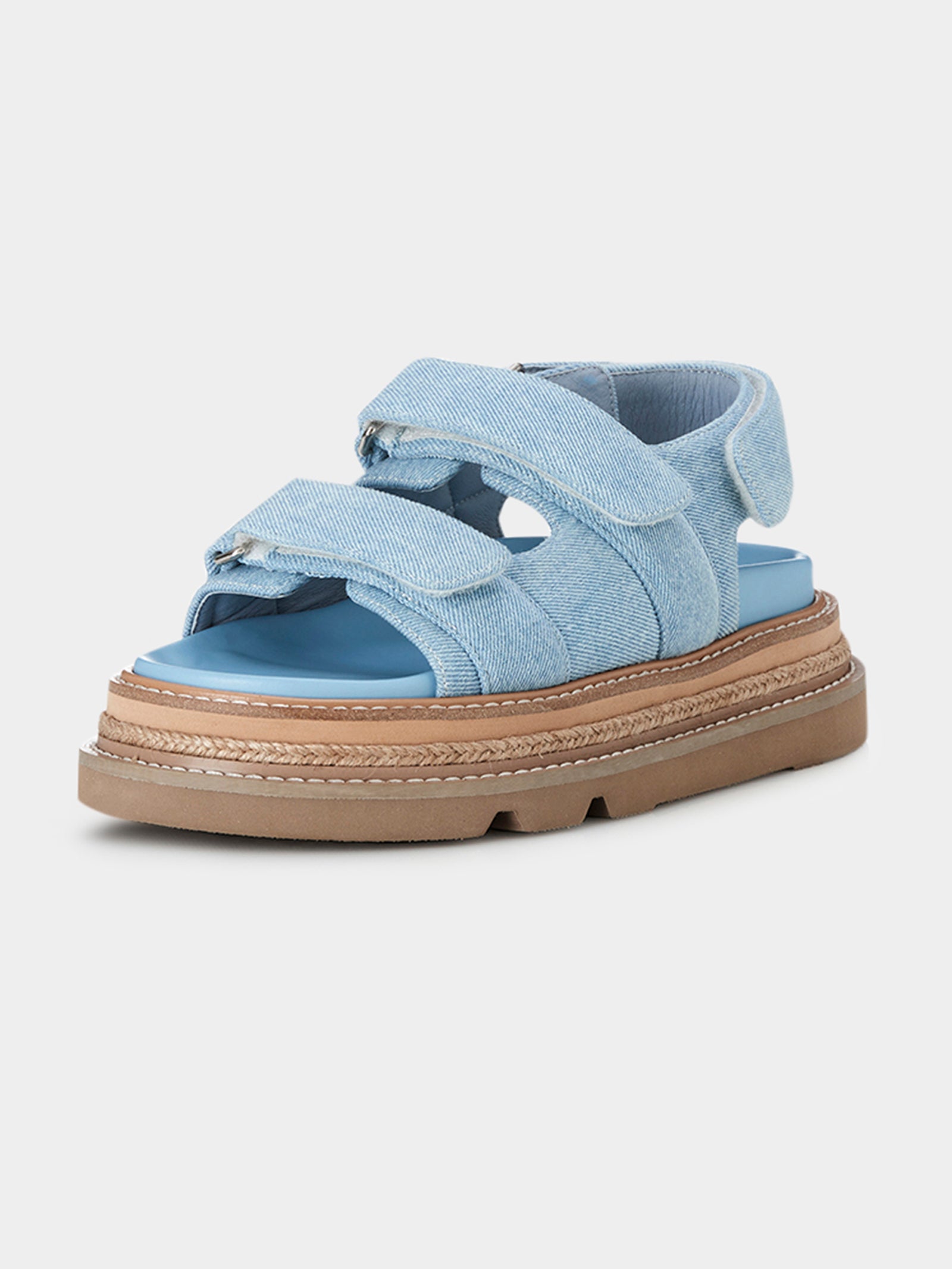 Veda Sandals in Light Denim