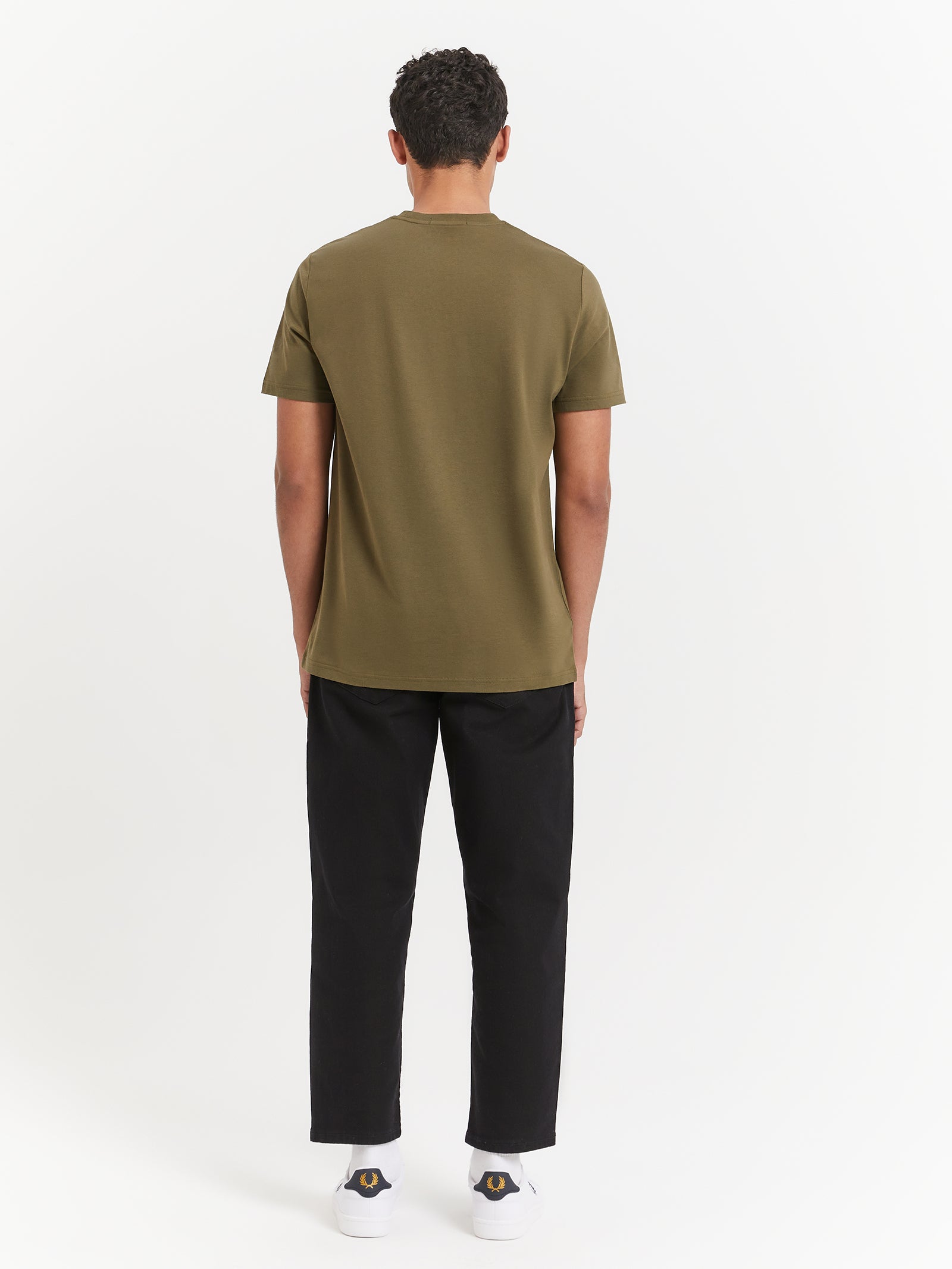 Embroidered T-Shirt in Field Green