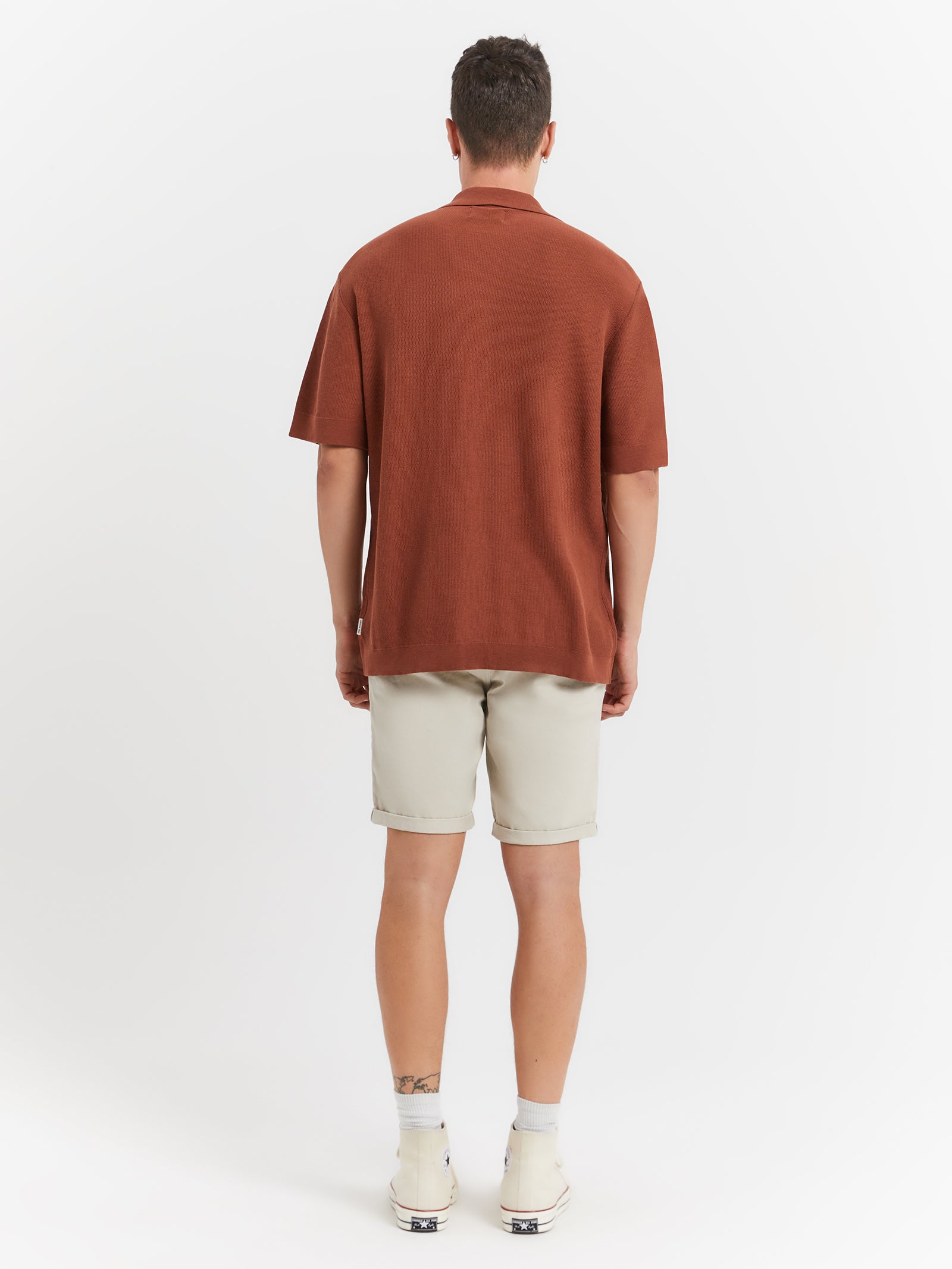 Hector Knit Shirt in Rust