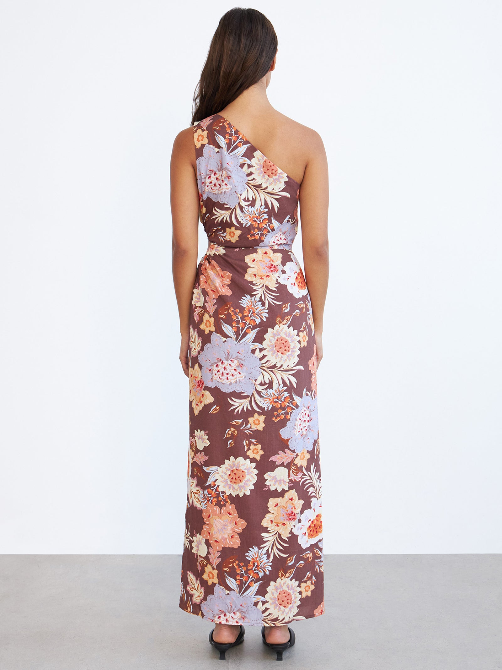 Amber Midi Dress In Peony Floral