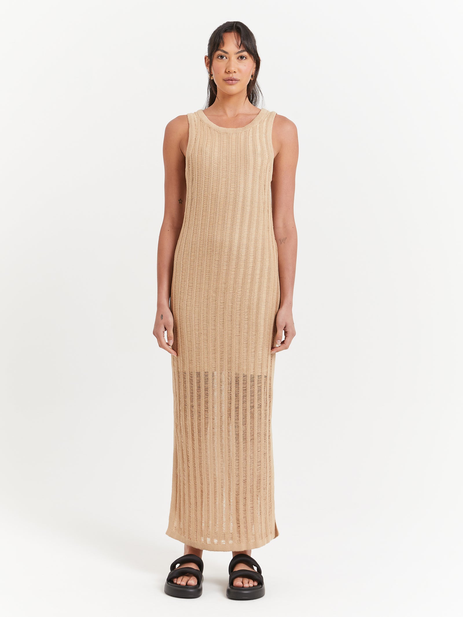 Montanna Midi Dress in Camel