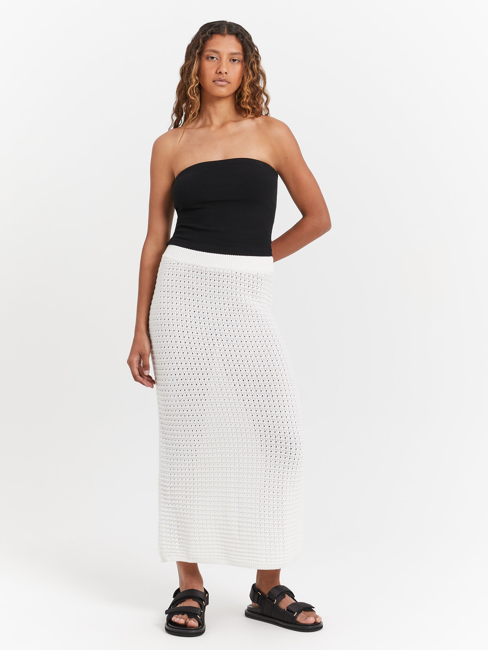 Evermore Maxi Skirt in Cream