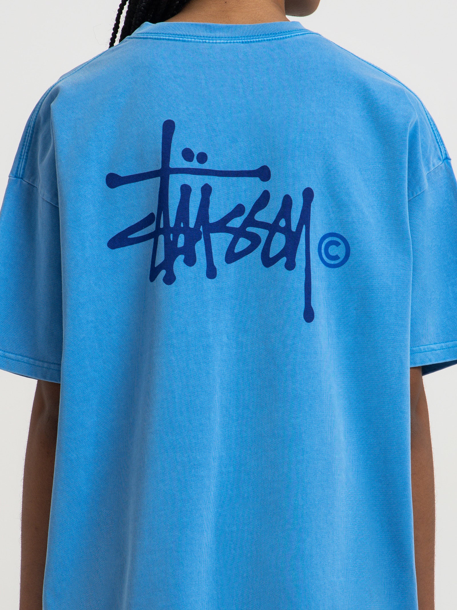 Graffiti Pigment Relaxed T-Shirt in Air Blue