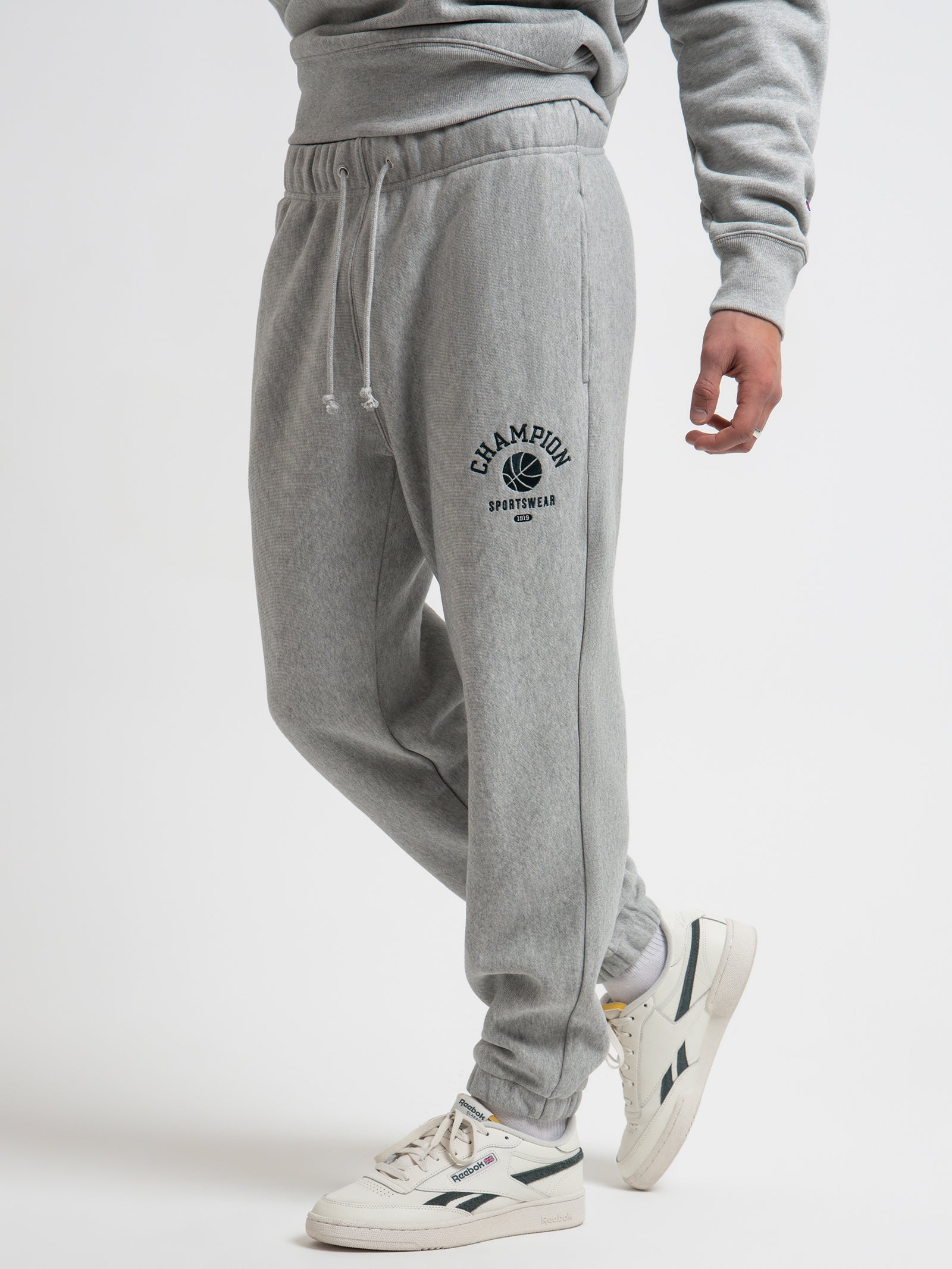 Reverse Weave Clubhouse Relaxed Joggers in Oxford Heather Grey