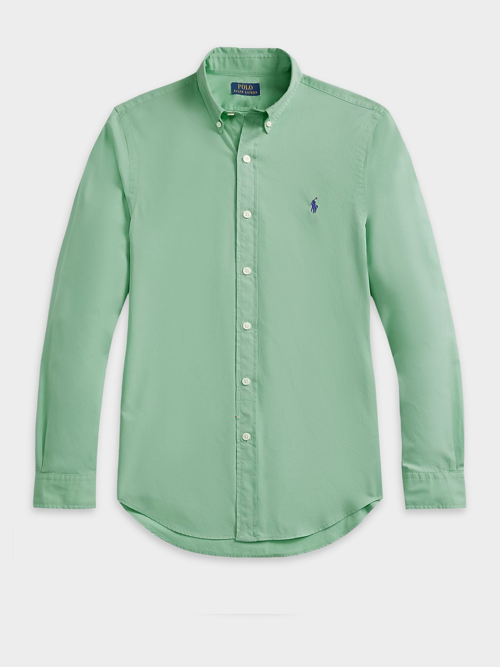 Custom Slim Oxford Shirt in Faded Mint