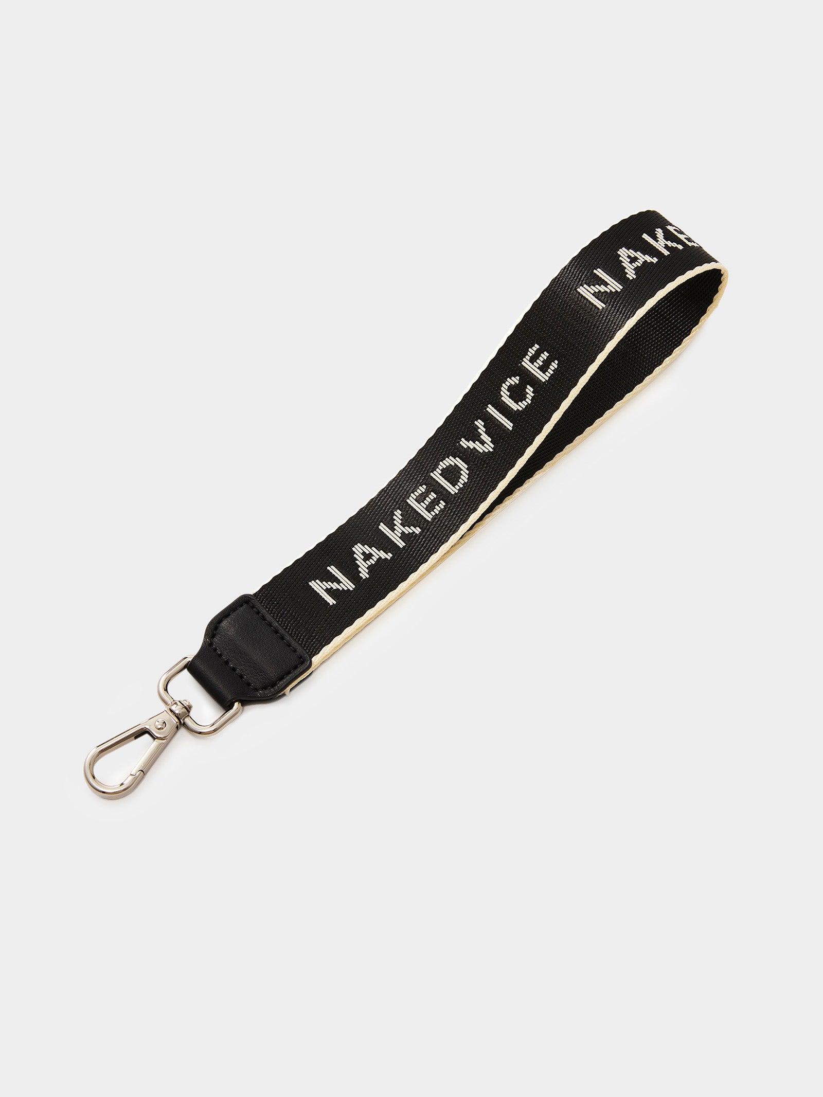 The Rue Key Chain in Black & Silver