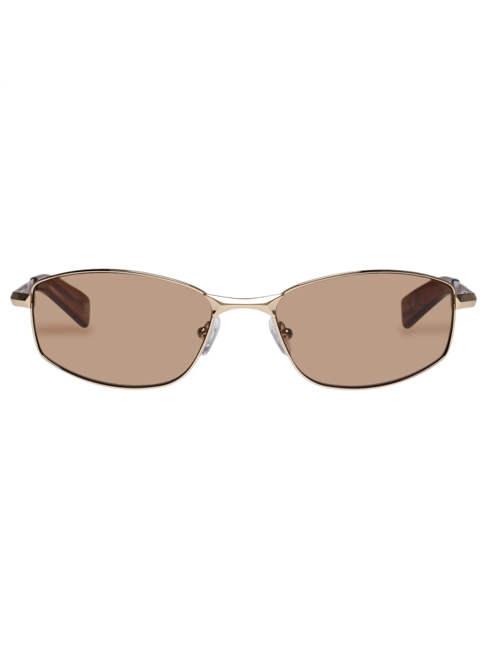 Star Beam Small Oval Sunglasses in Bright Gold