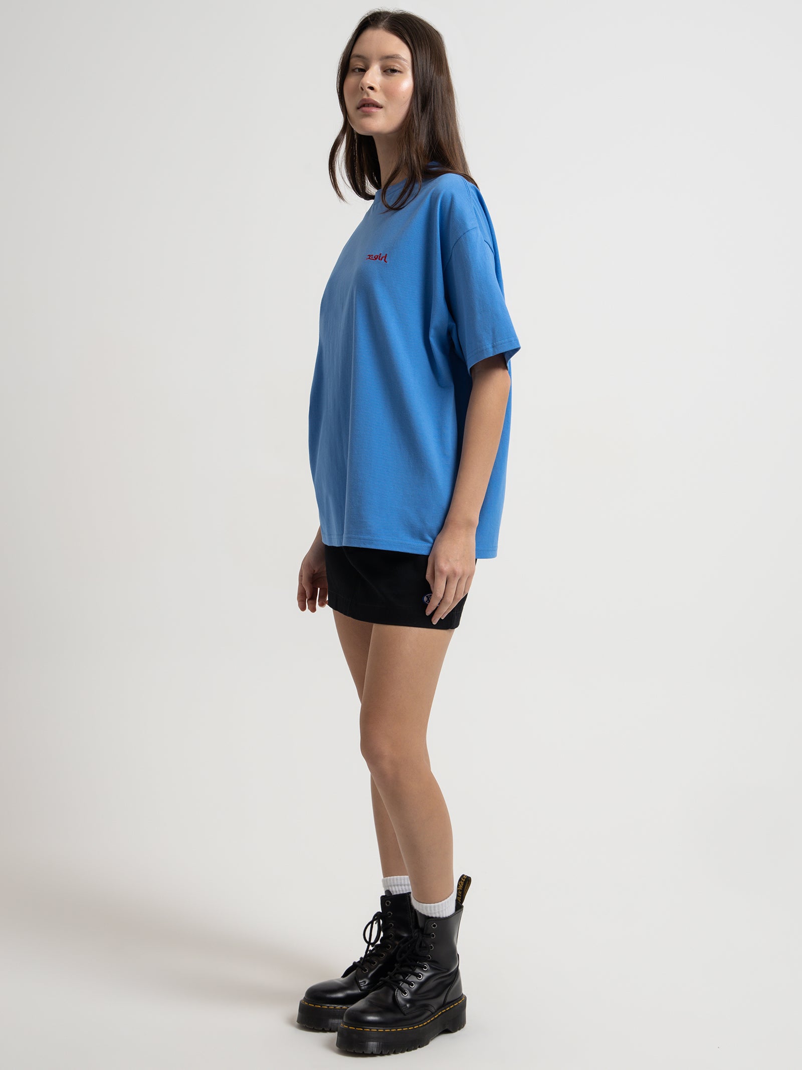 Face Short Sleeve T-Shirt in Royal Blue