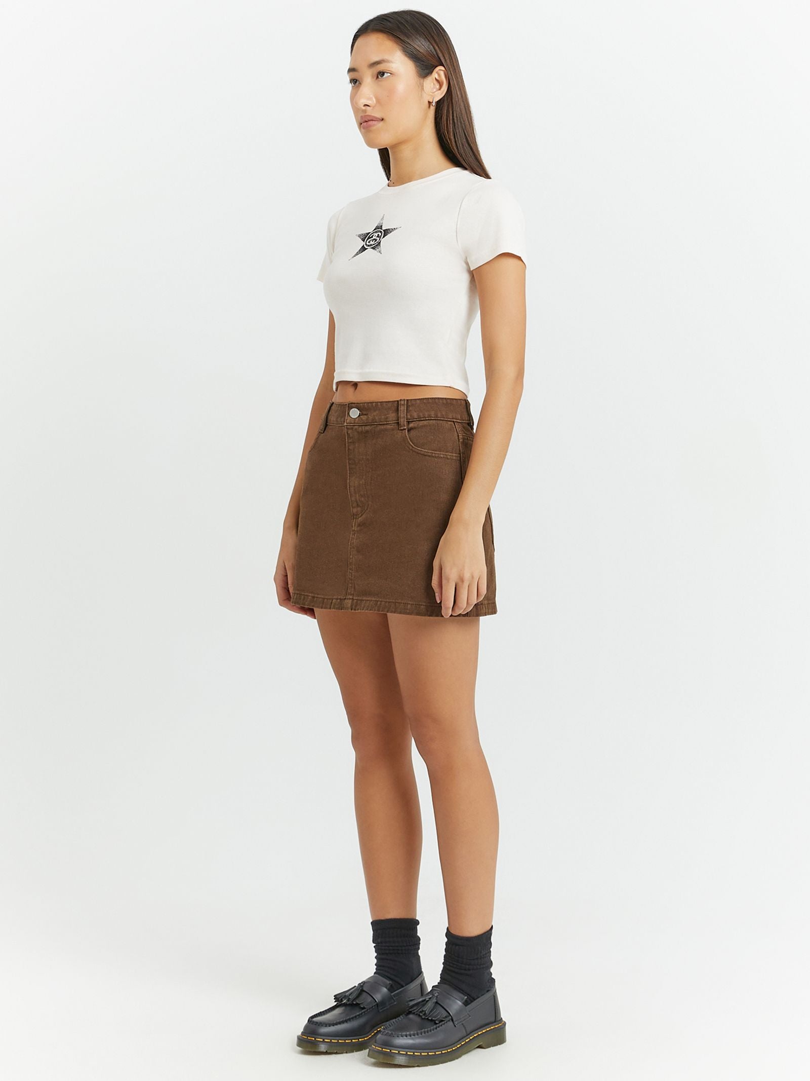 Workwear Denim Mini Skirt