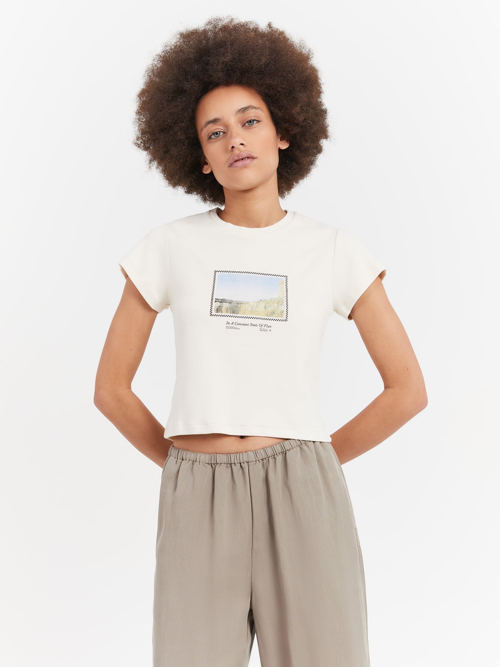 State Of Flux Mini T-Shirt in Heritage White