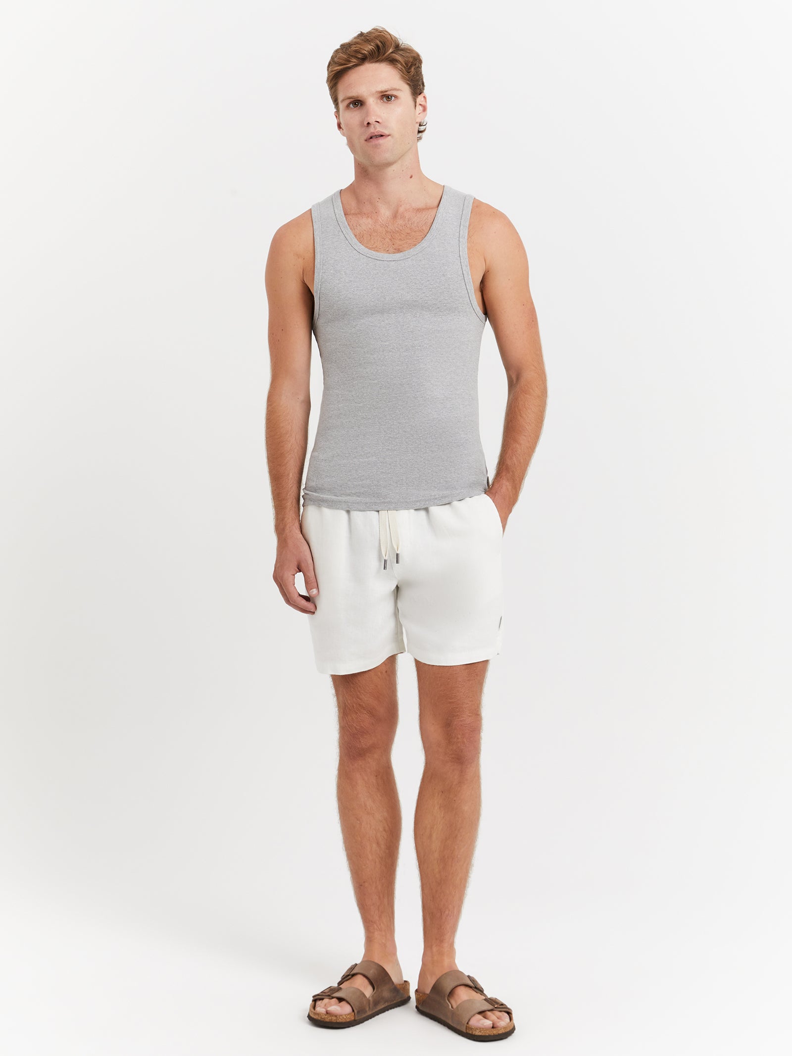 Classic Singlet in Grey Marle