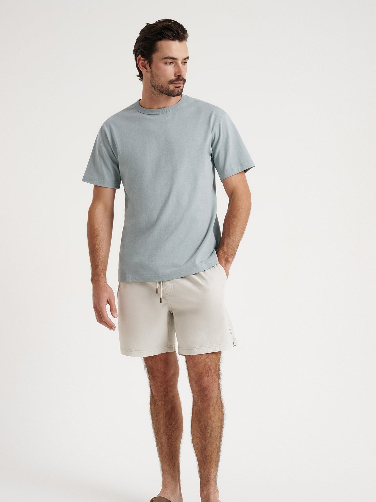 Kiran Swim Shorts in Ecru