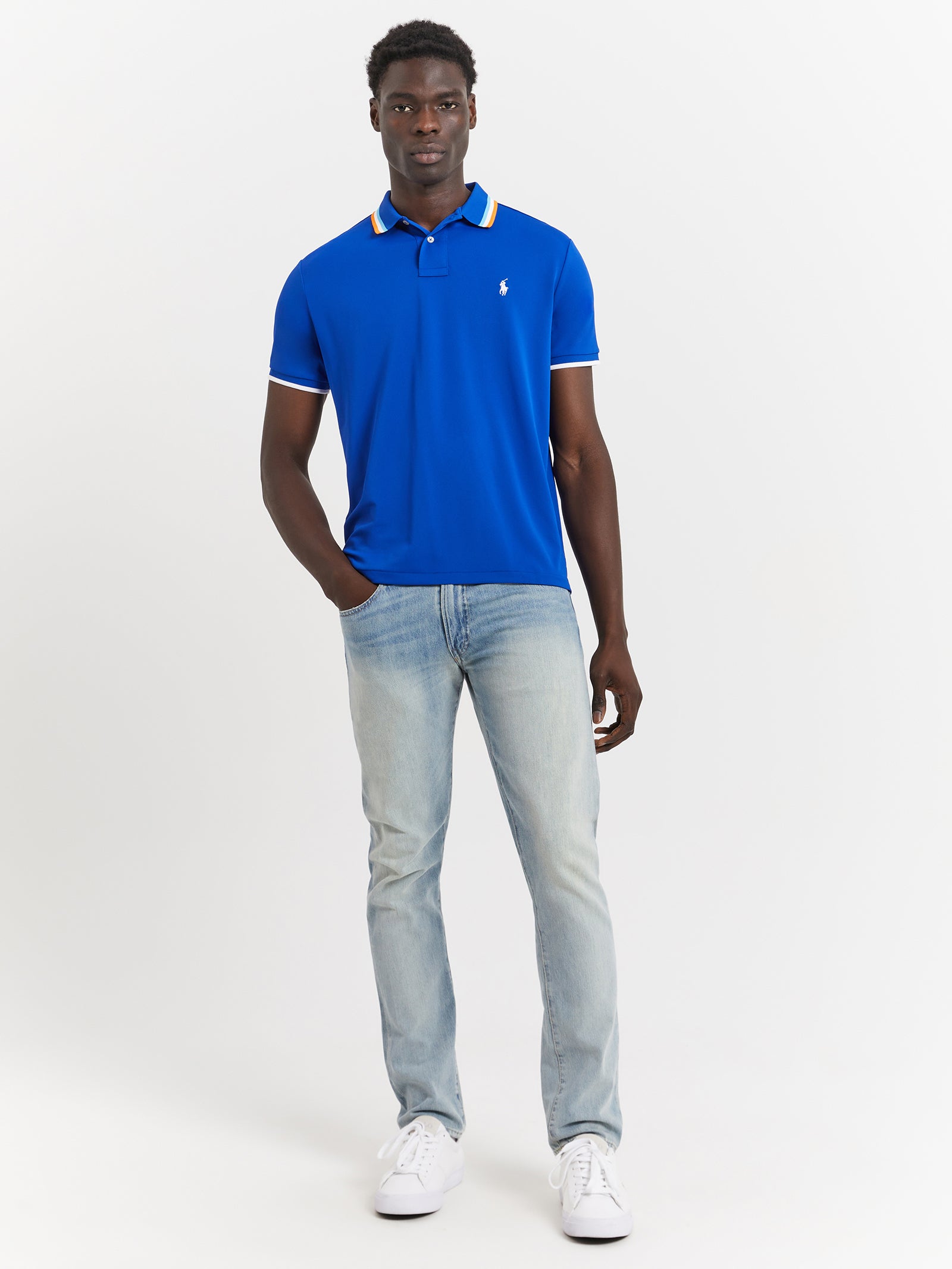 Australian Open Crew Polo Shirt in Pacific Royal