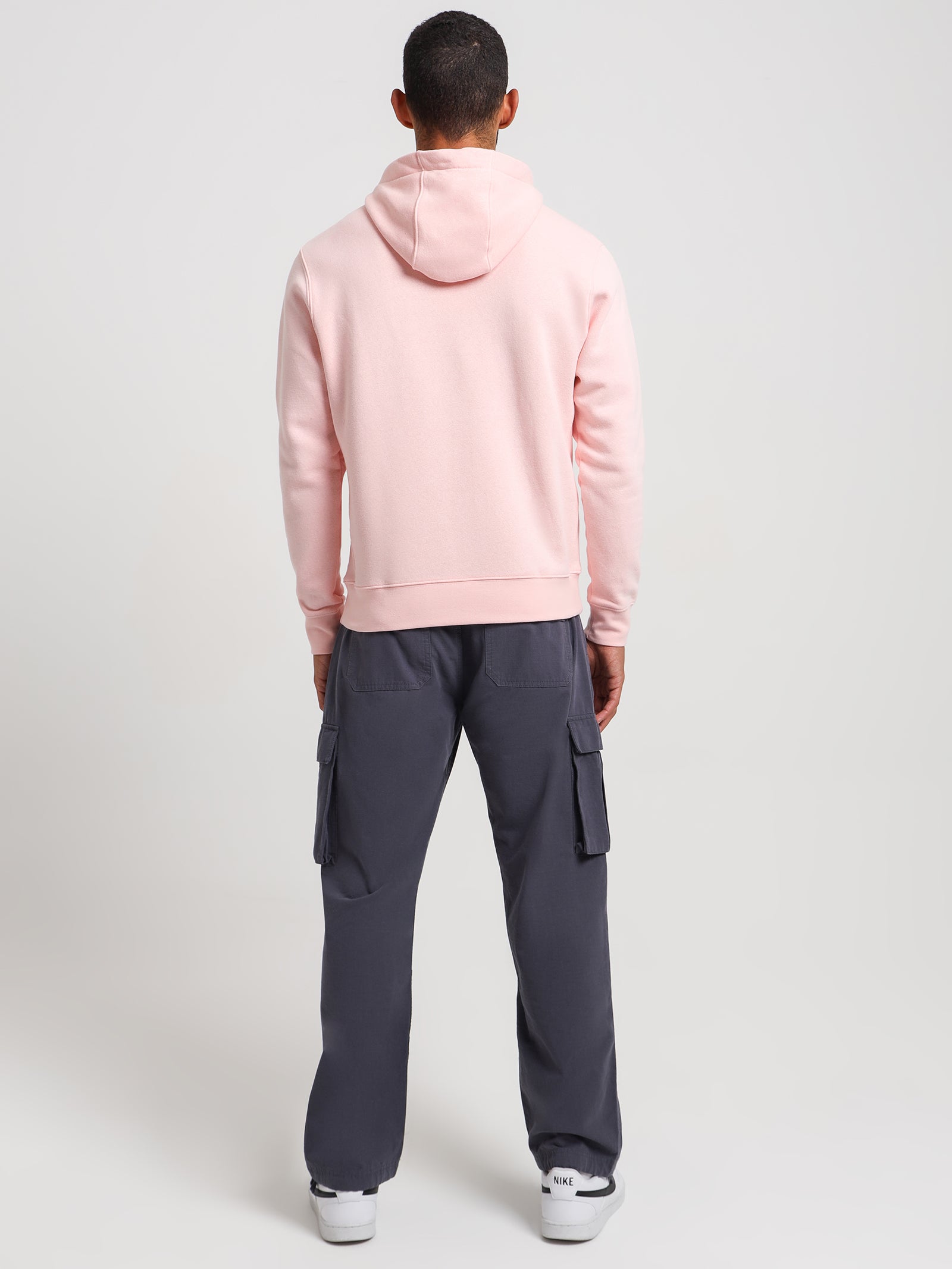 Sportswear Club Hoodie in Pink & White