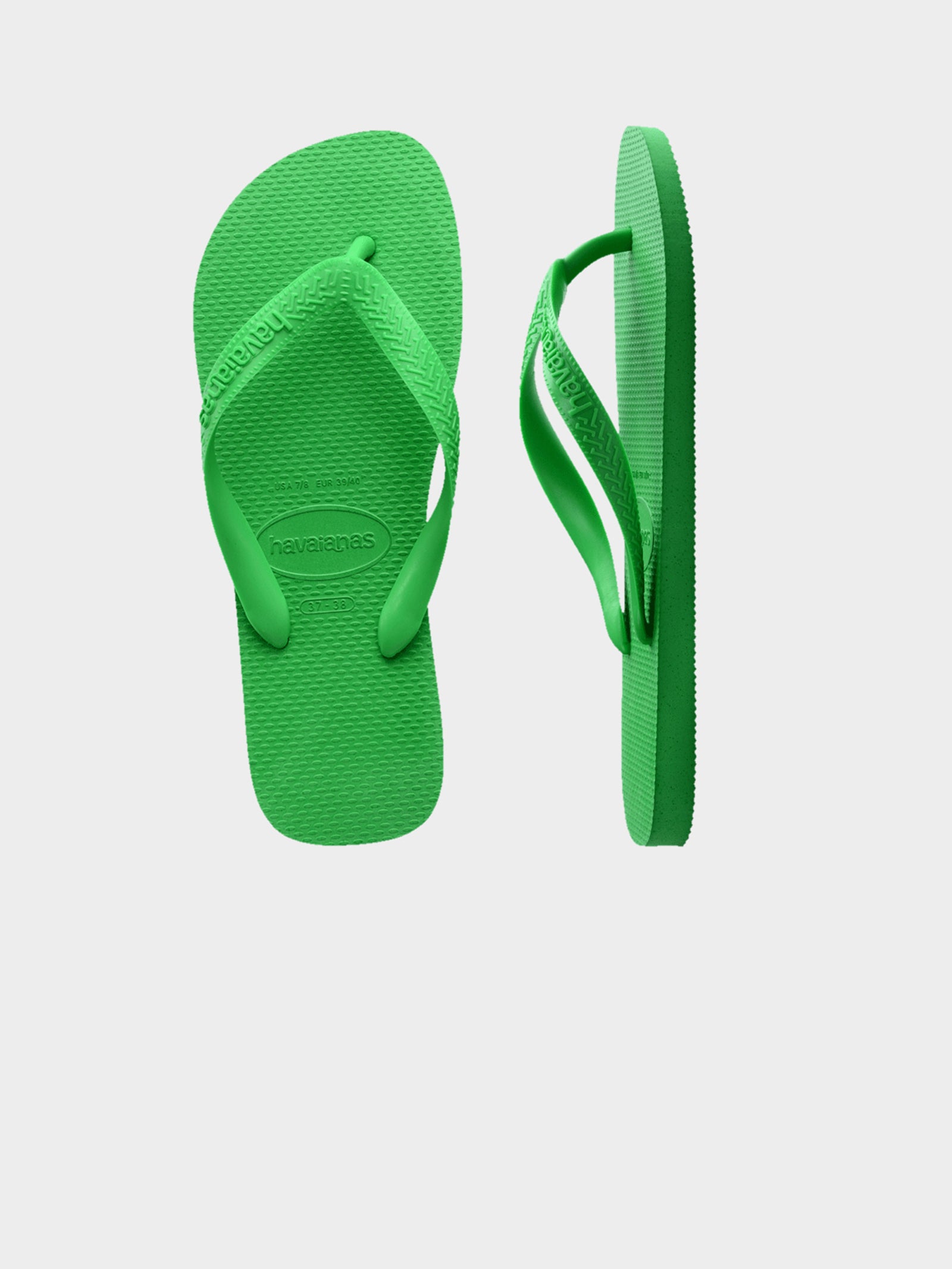 Unisex Top Thongs in Leaf Green