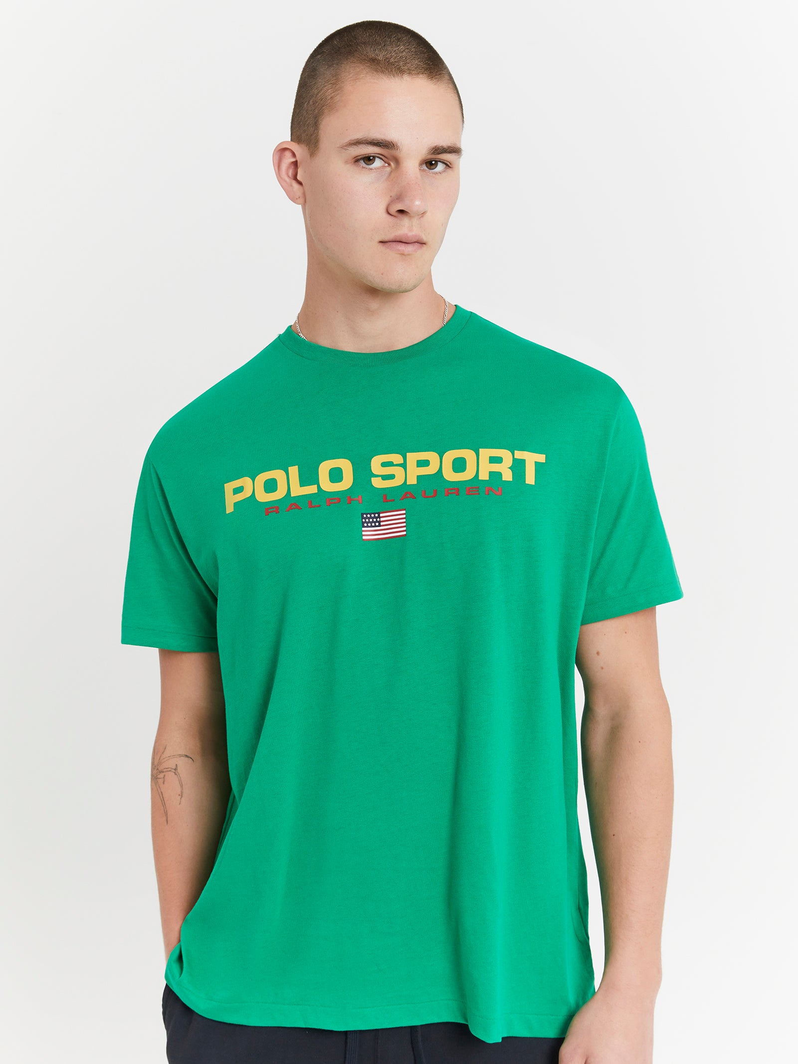 Classic Fit Polo Sport Jersey T-Shirt in Stem