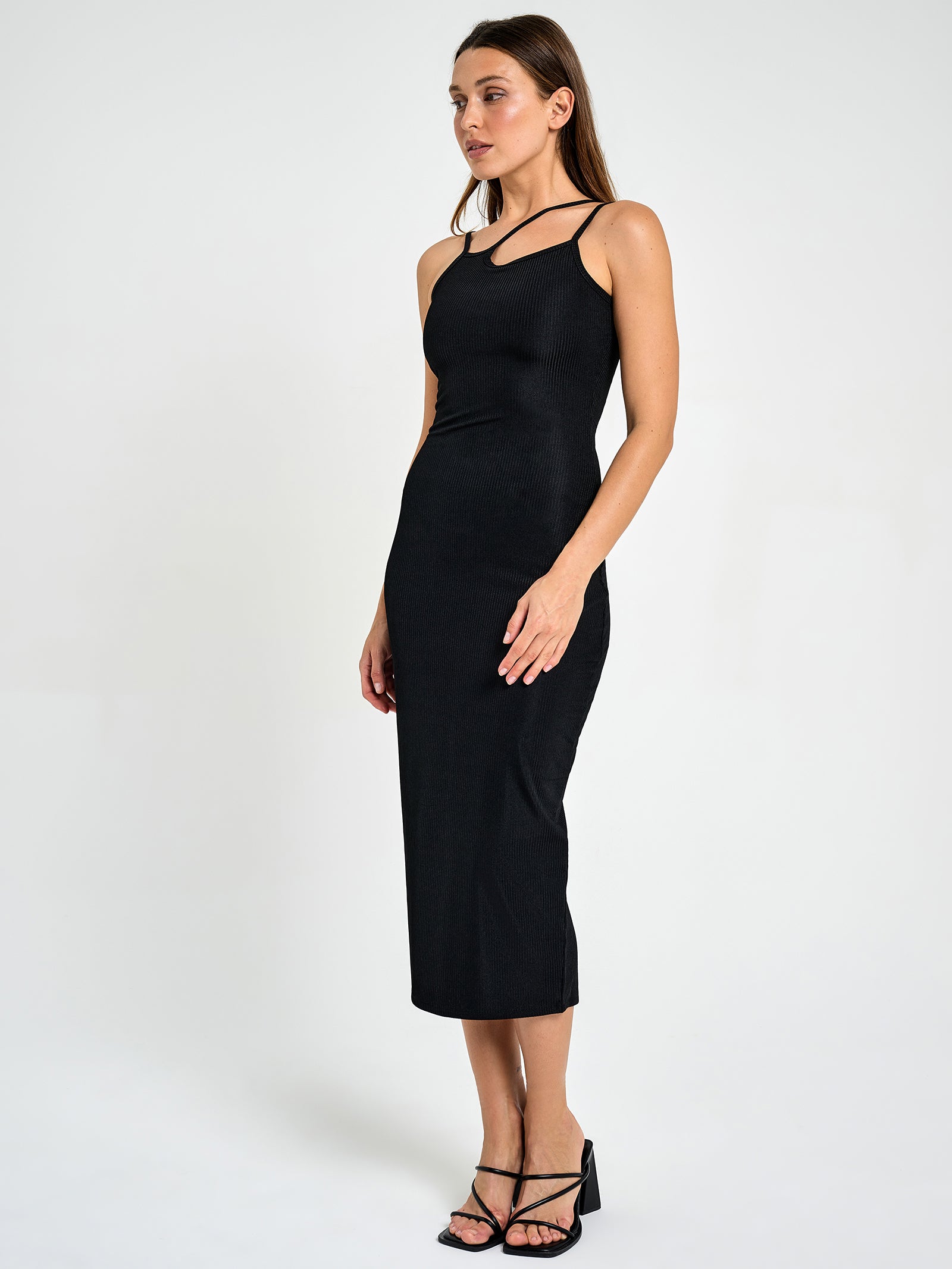 Adelita Midi Dress in Black