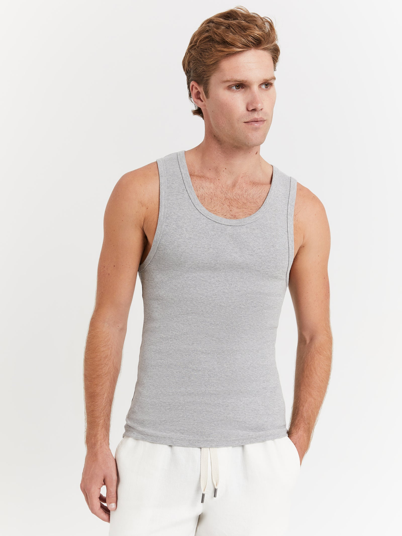 Classic Singlet in Grey Marle