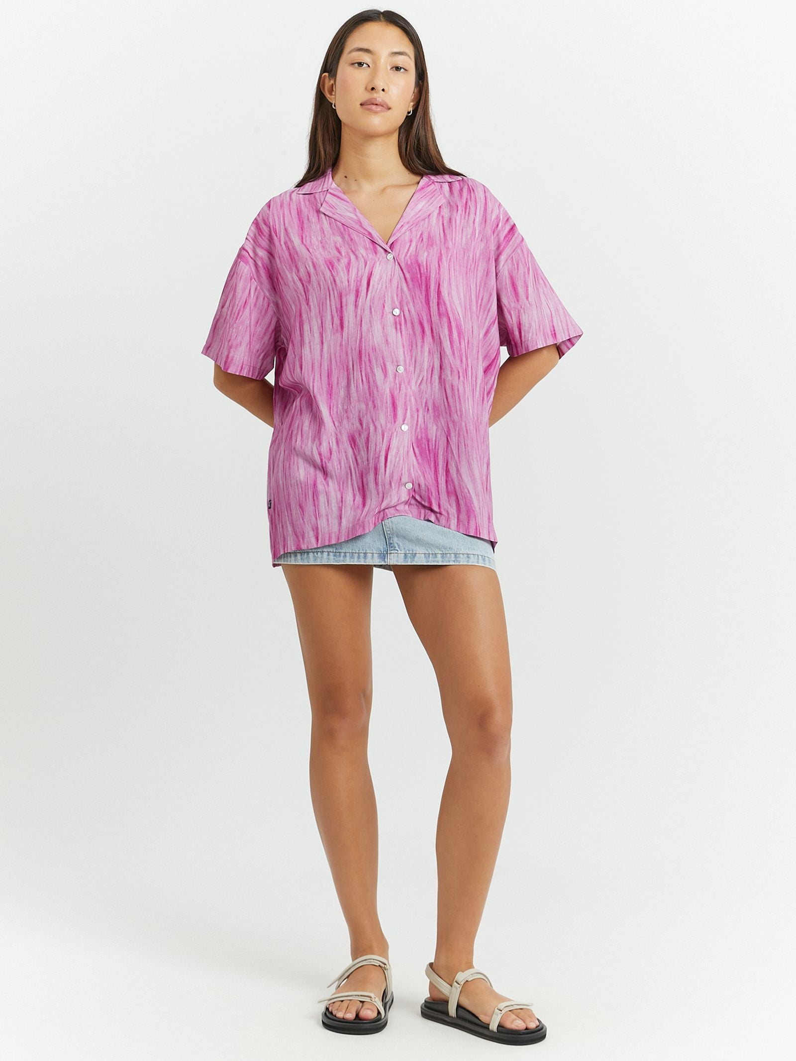 Animal Rayon Short Sleeve Shirt