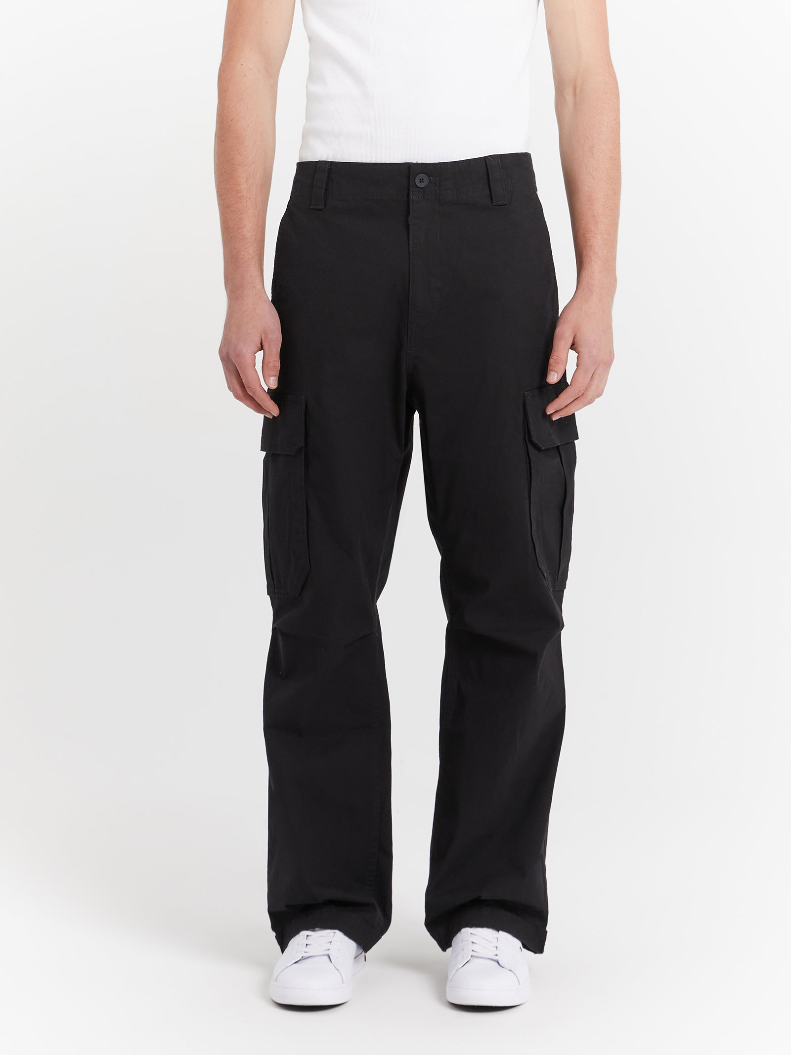 Aiden Baggy Cargo Pants in Black