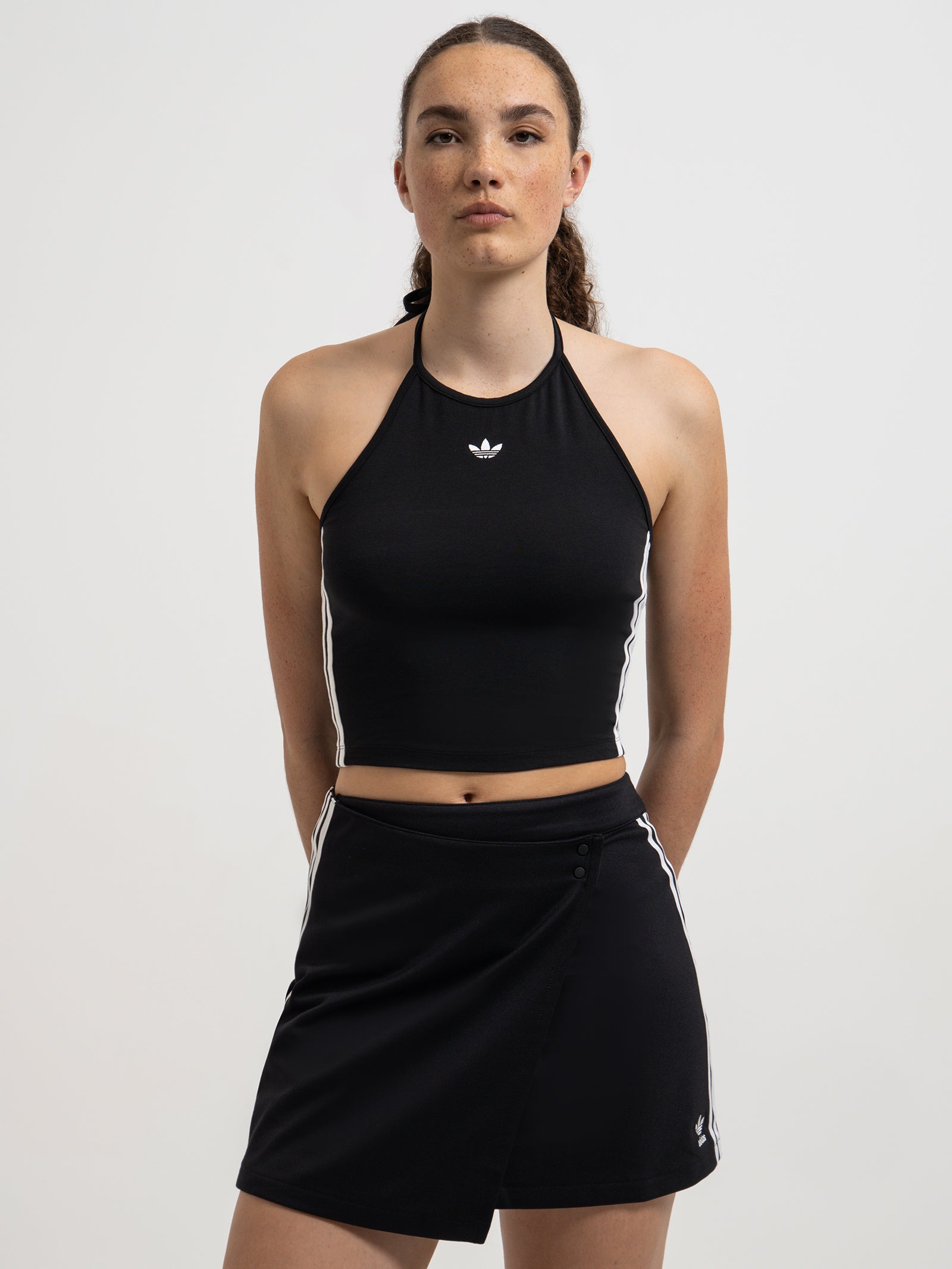 Halter Neck Tank Top in Black