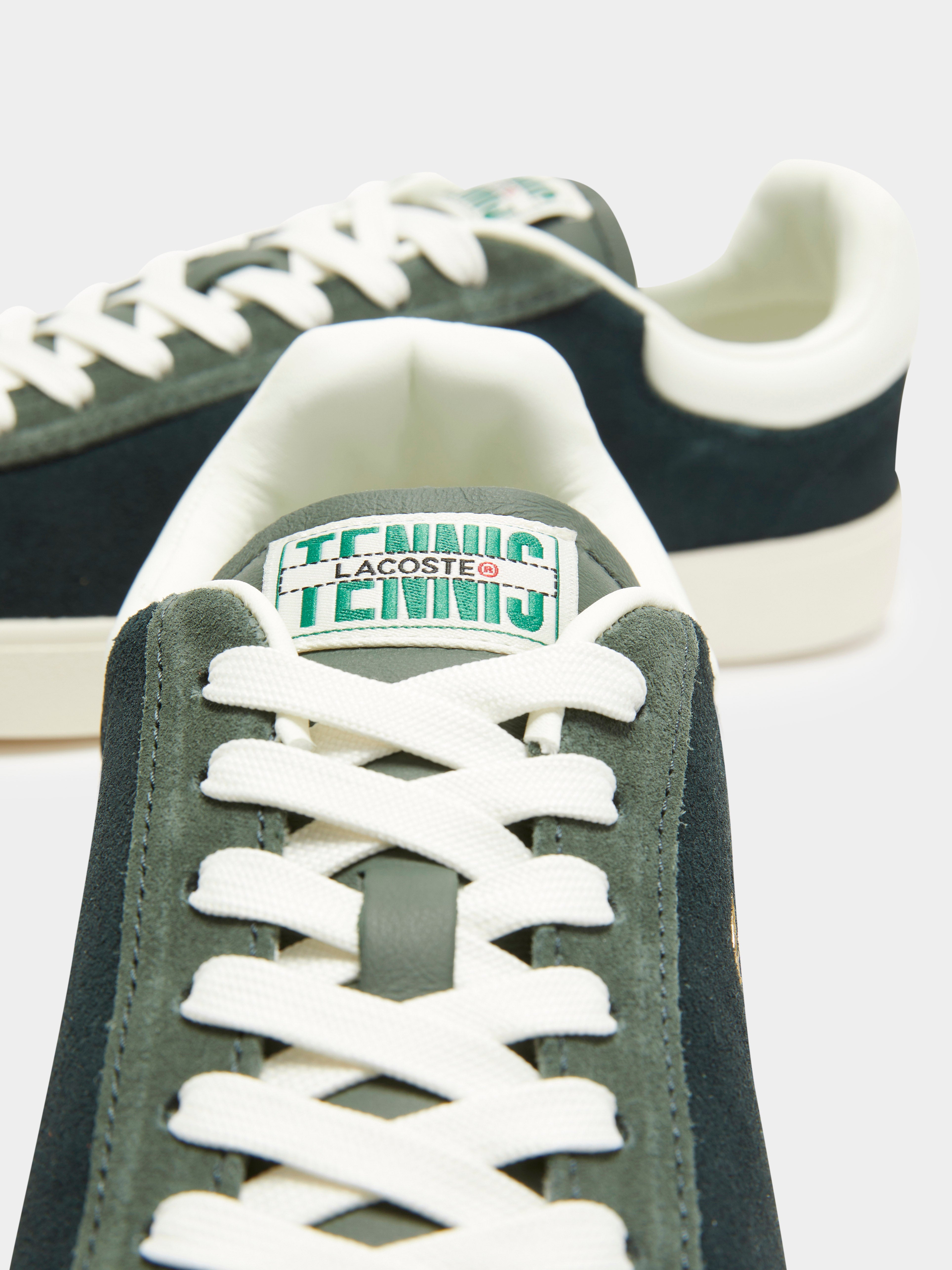 Womens Baseshot Sneakers in Dark Green & White