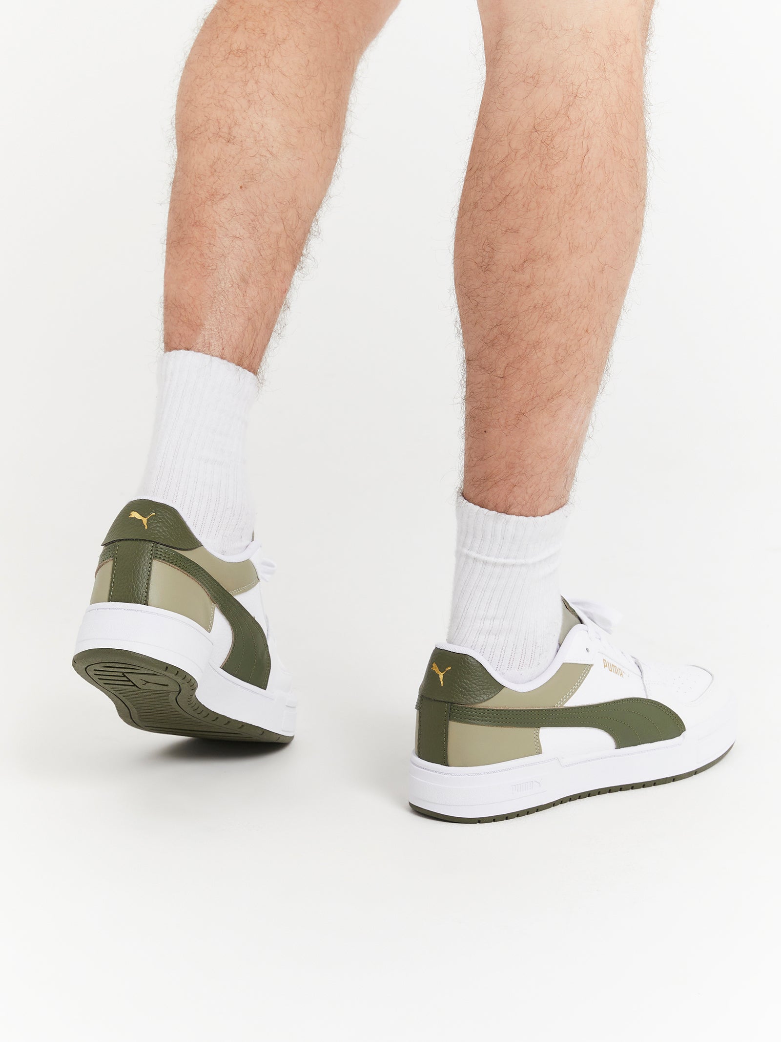 Unisex CA Pro Classic Sneakers in White & Khaki