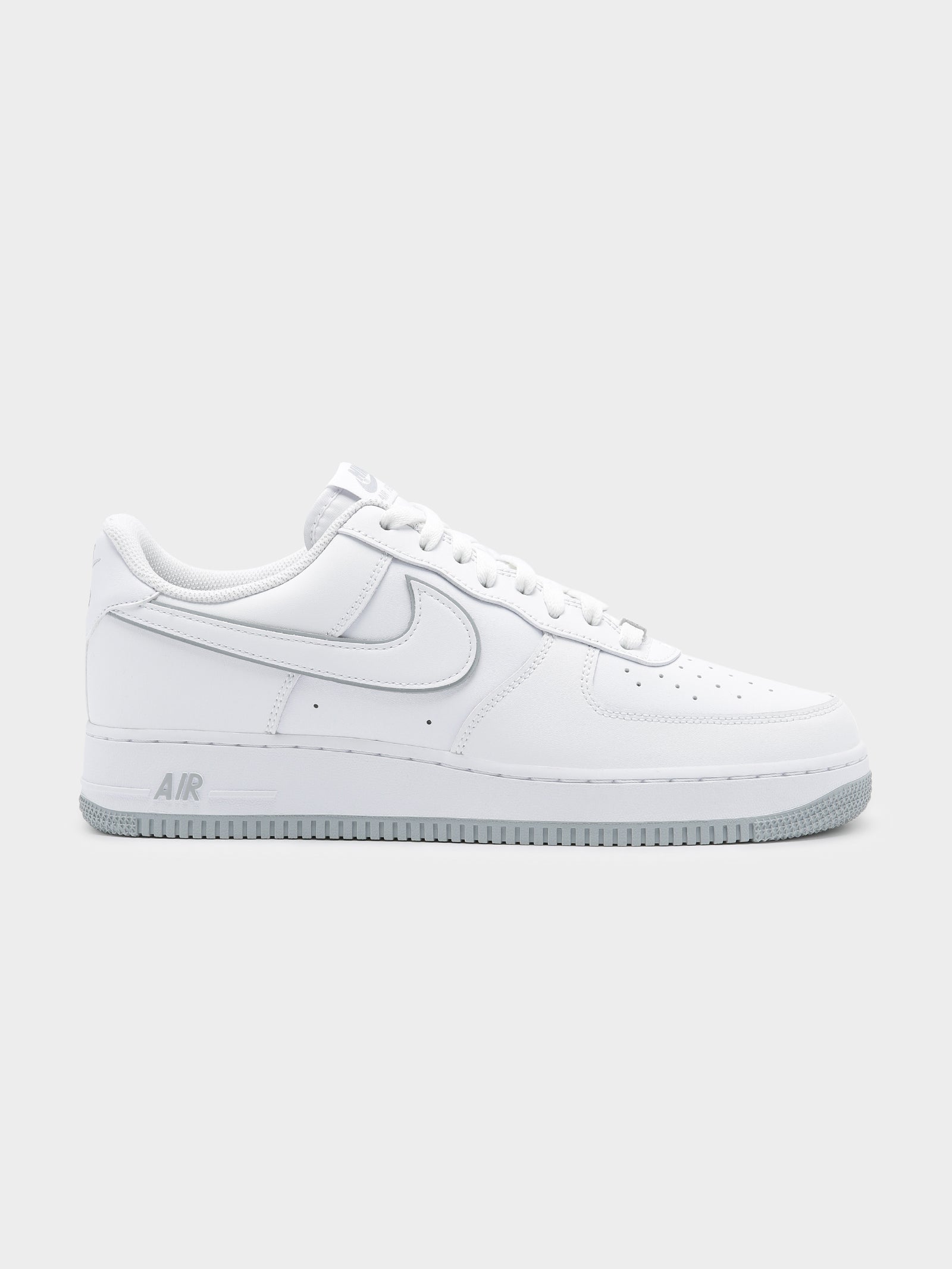 Mens Nike Air Force 1' Sneakers in White & Grey