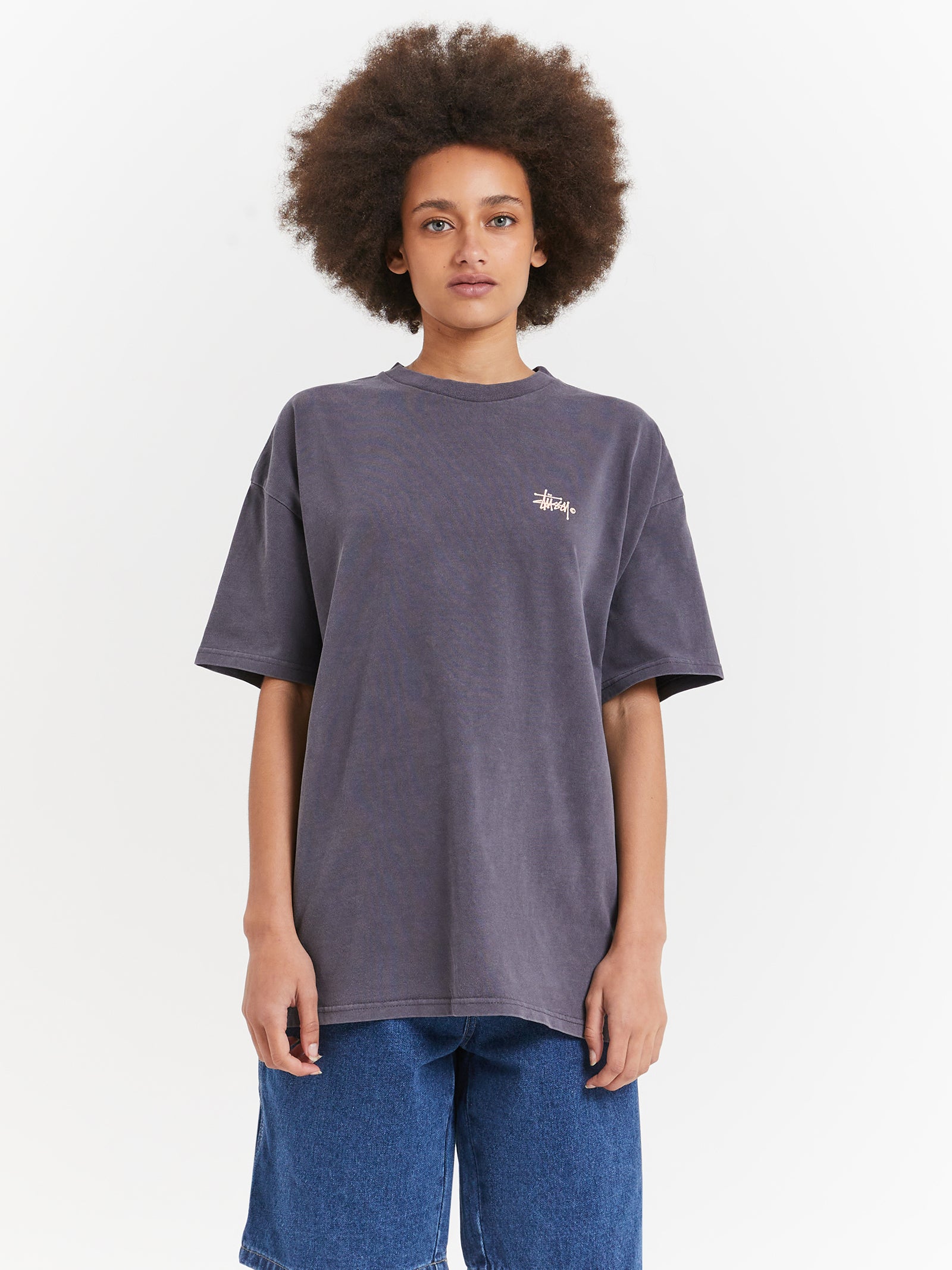 Graffiti Pigment Relaxed T-Shirt in Charcoal