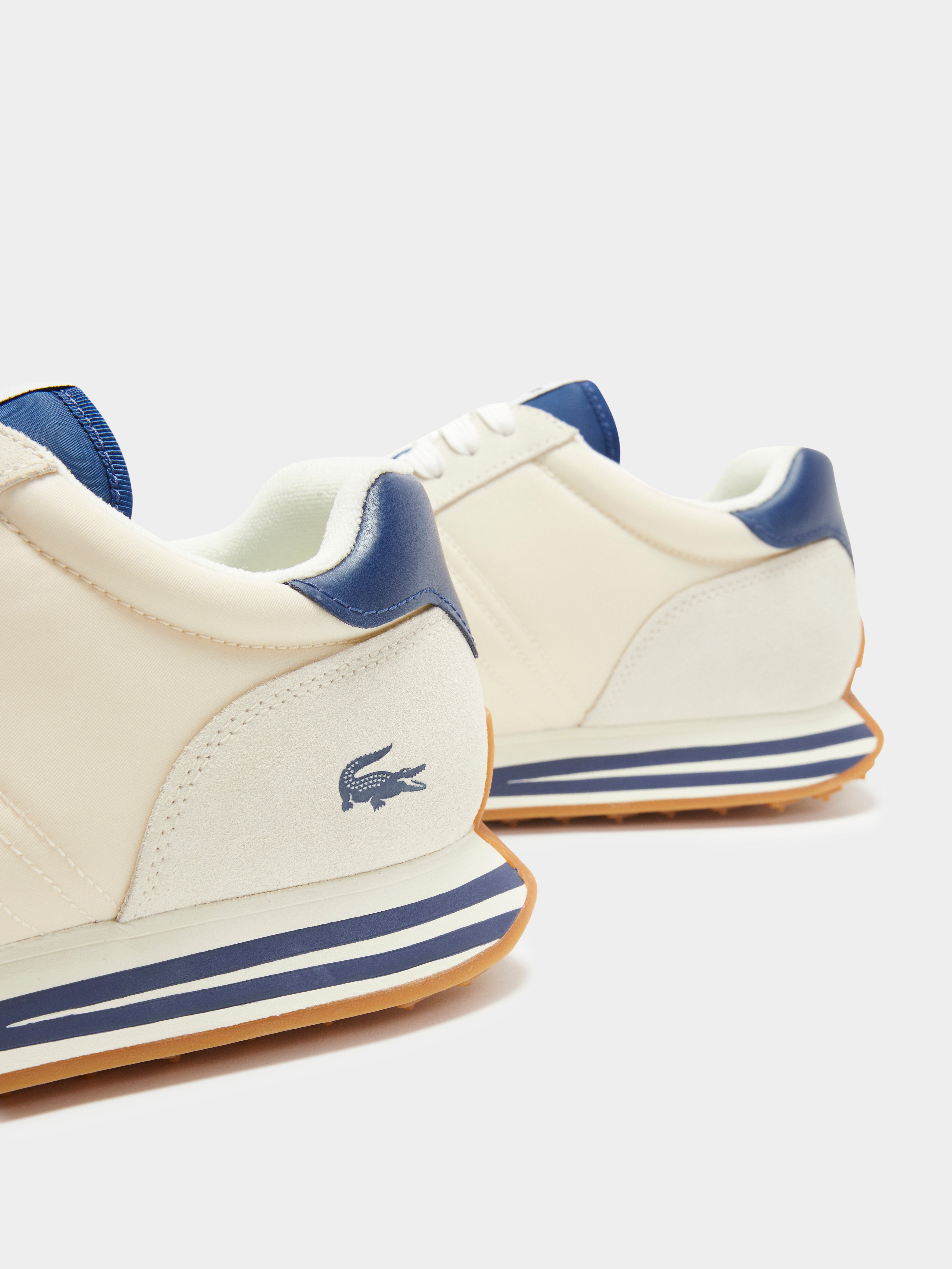 Mens L-Spin Sneakers in White & Navy