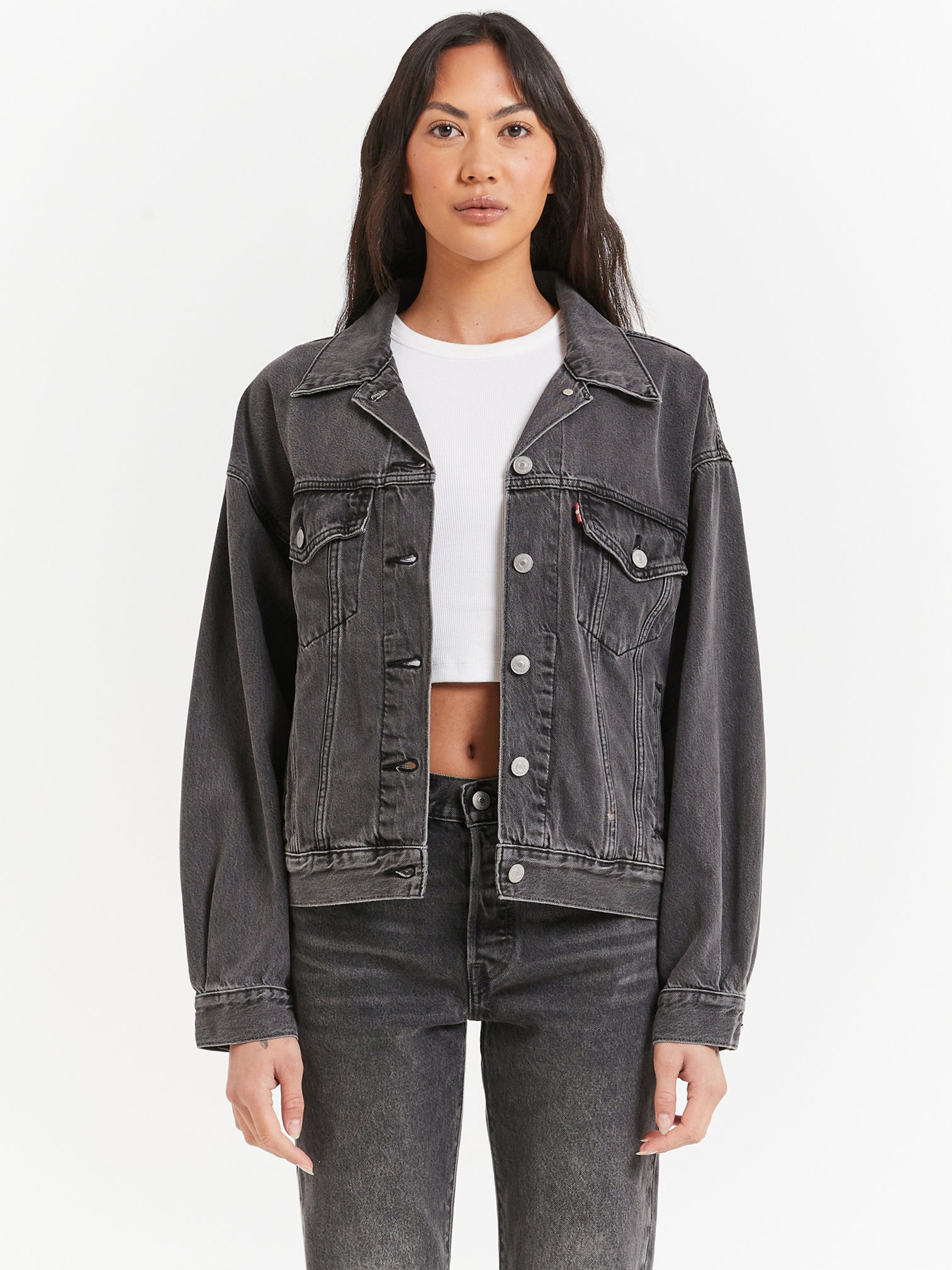 90s Trucker Jacket in Be Kind Rewind Black