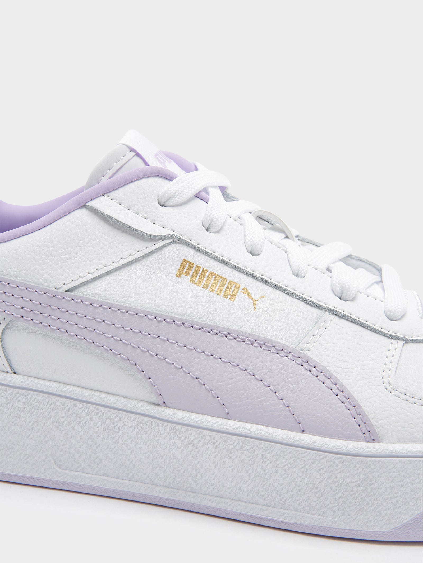 Womens Carina Street Sneakers in White & Purple