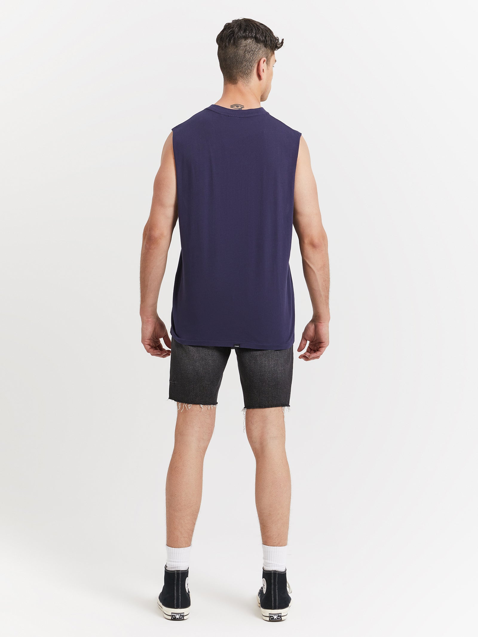 Minimal Thrills Merch Fit Muscle Tank in Navy