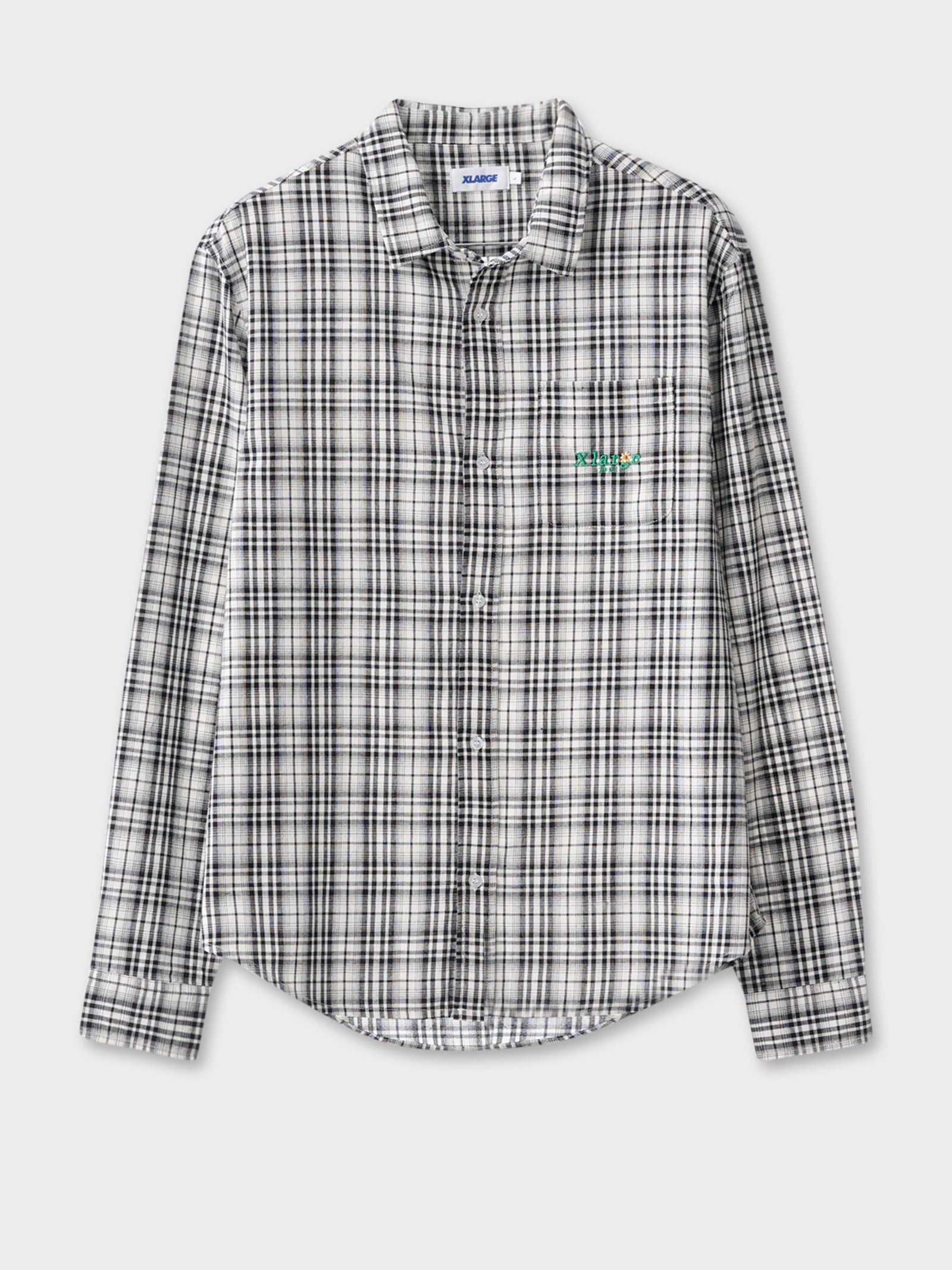 91 Flower Check Long Sleeve Shirt