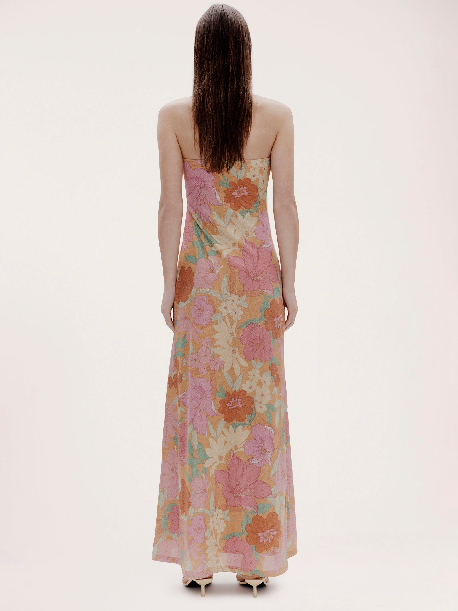 Luminous Maxi Dress in Metallic Tropic