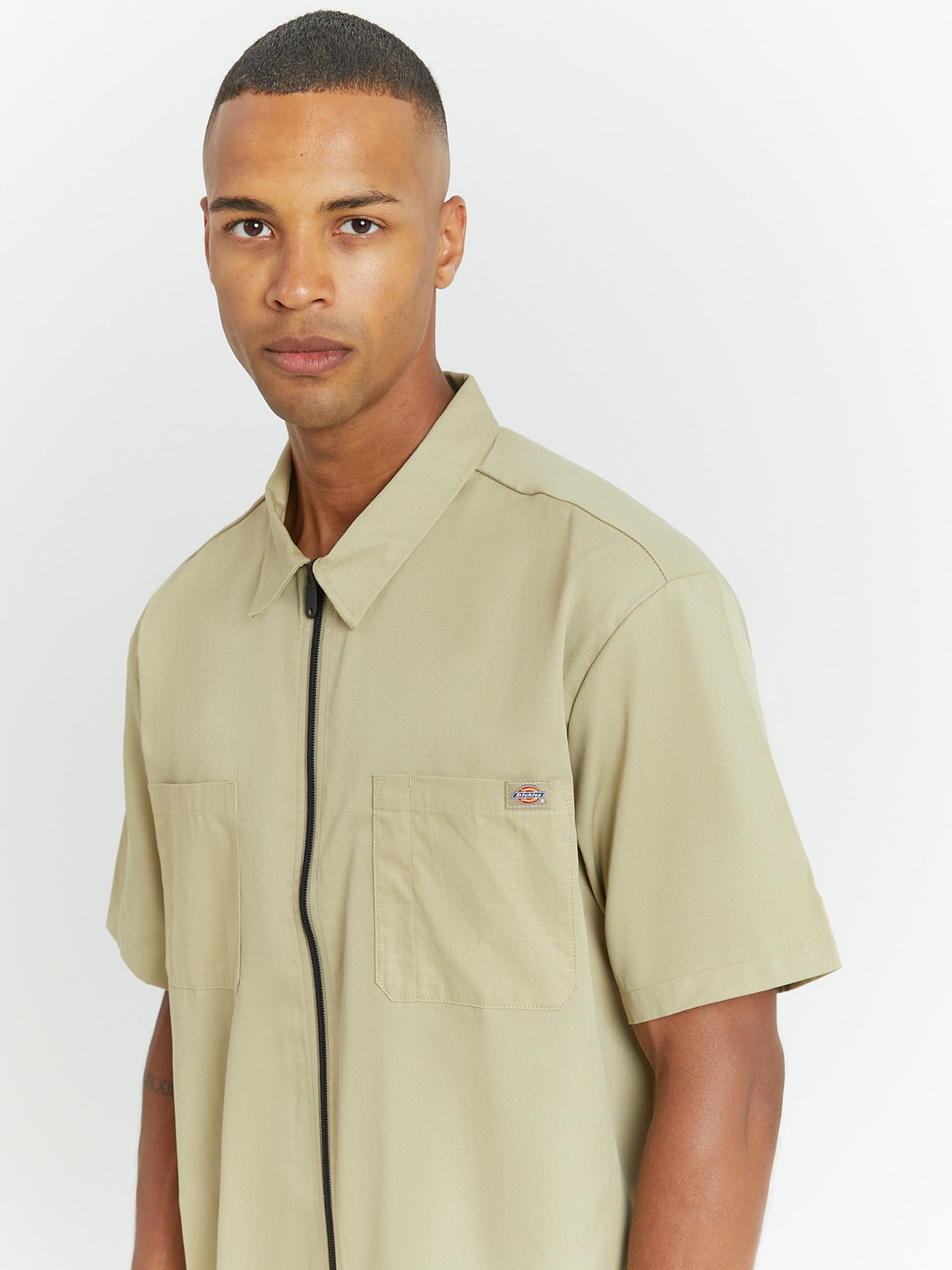 Short Sleeve Zip-Through Workshirt