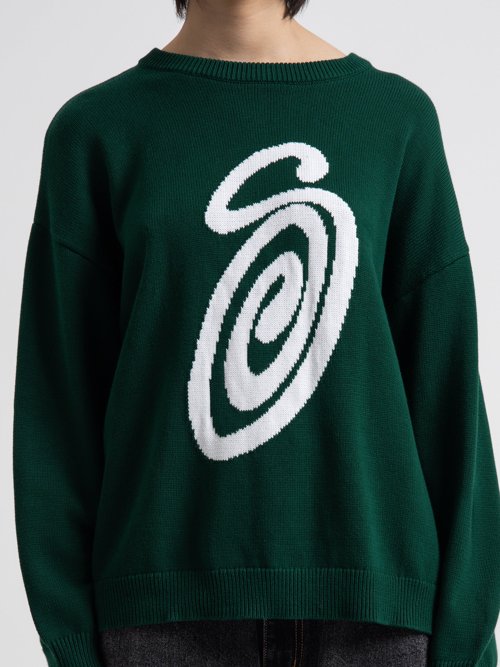 Stussy Curly Knit in Moss Green