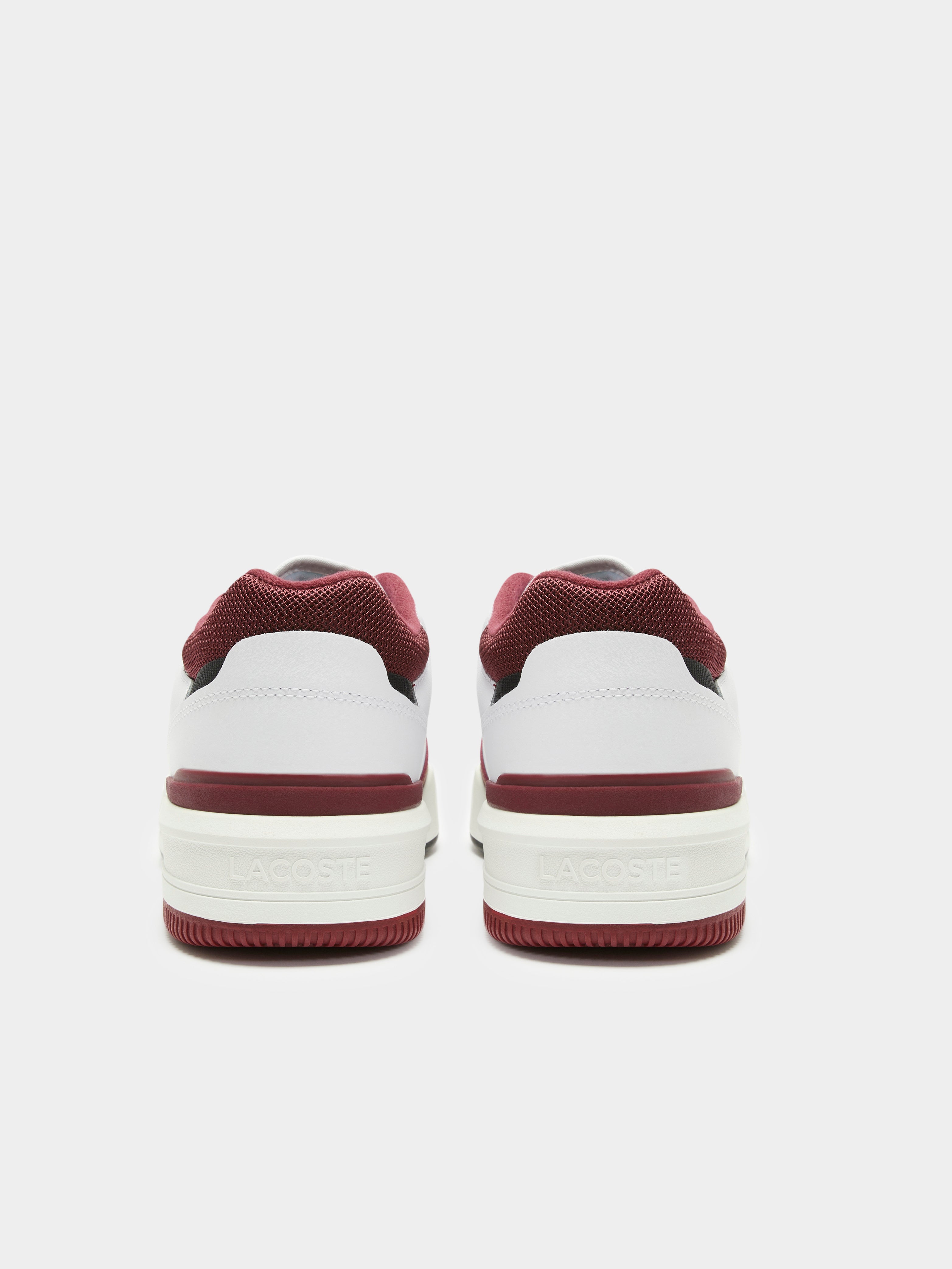 Mens Lineshot Sneakers in White & Burgundy