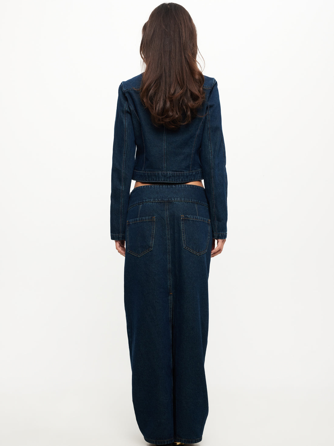 Uma Denim Midi in Denim Blue