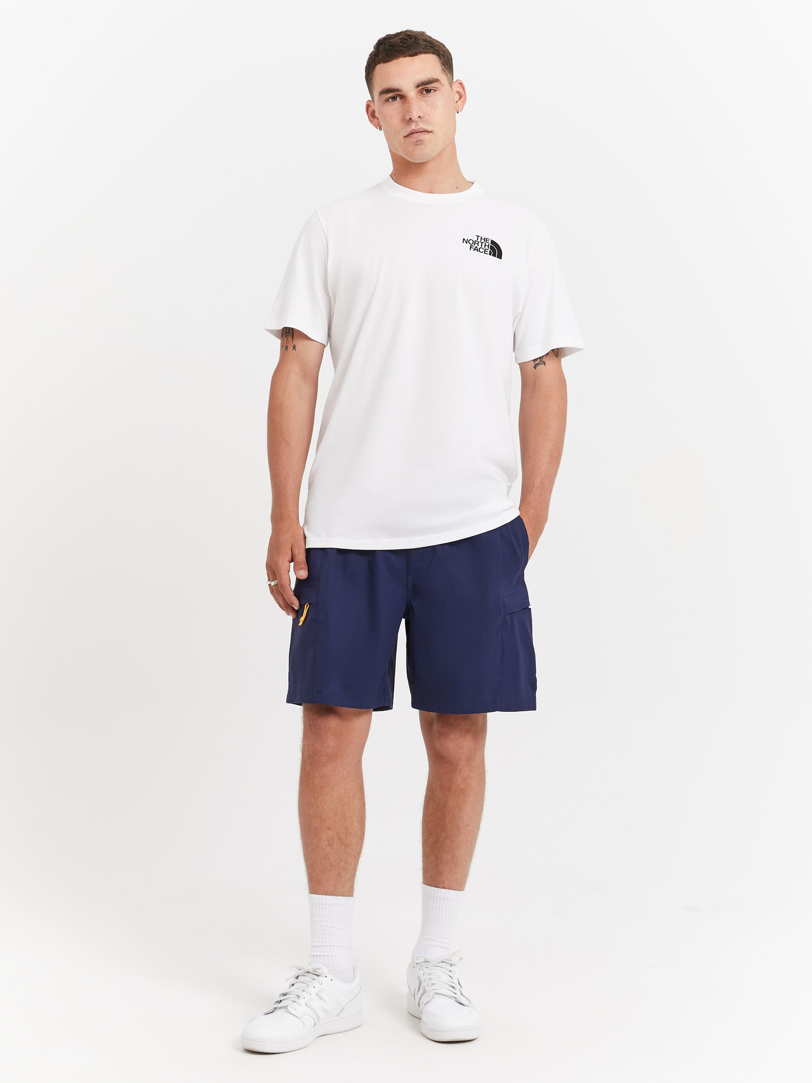 Class V Belted Shorts in Summit Navy