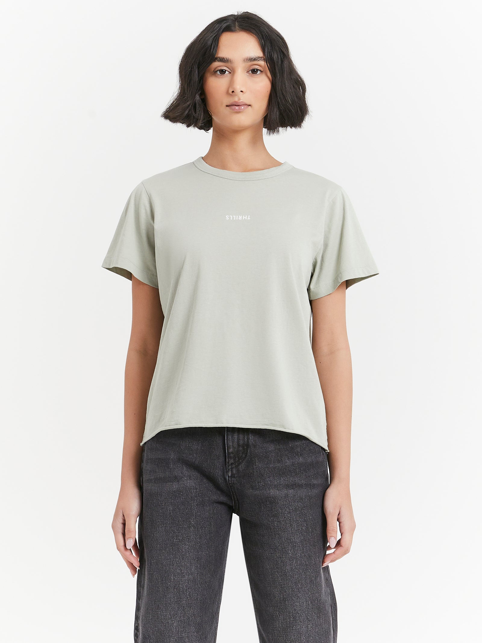 Minimal Thrills Relaxed Tee in Sage Grey