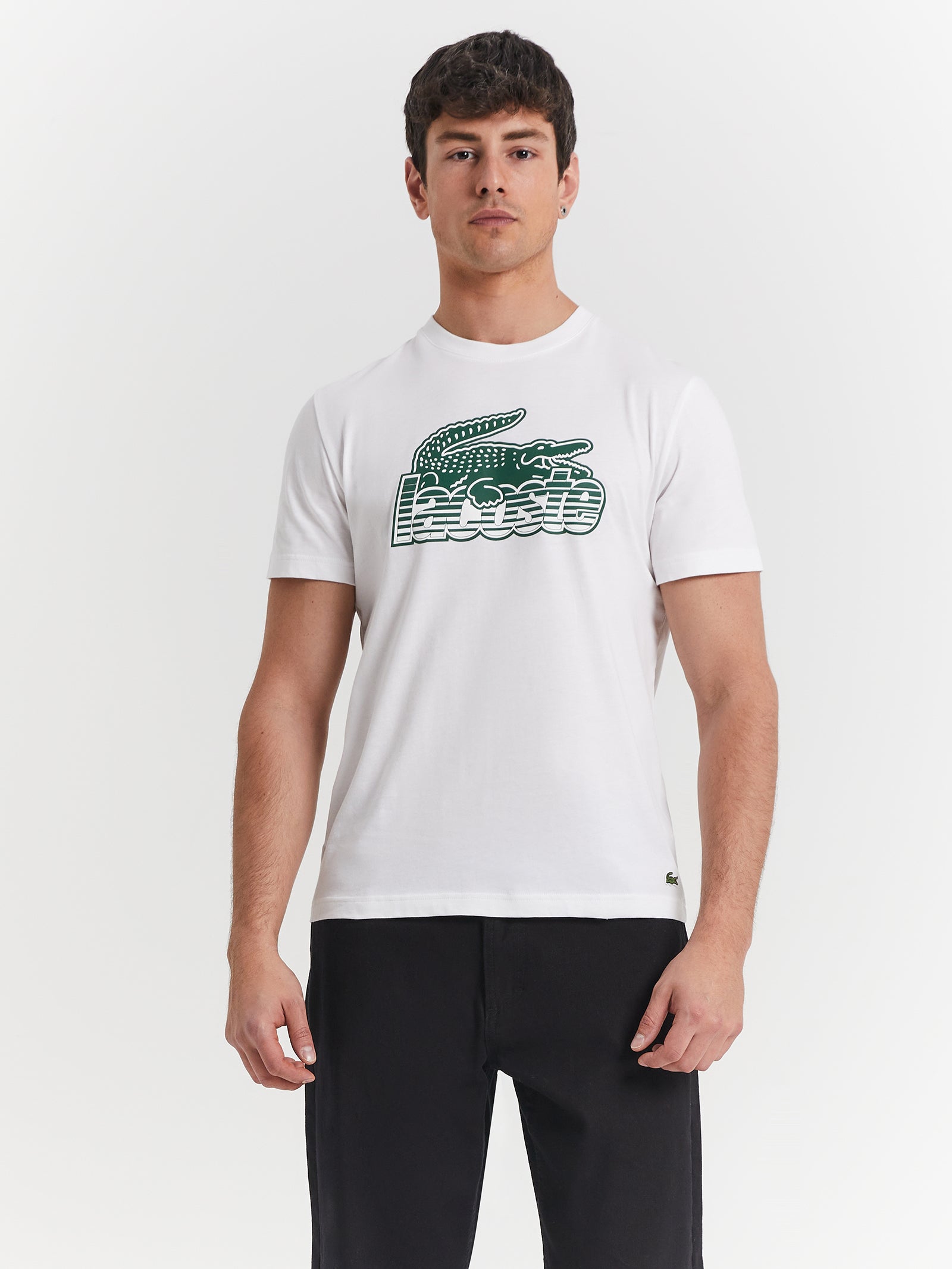 Neo Heritage Jersey Logo T-Shirt in White & Green