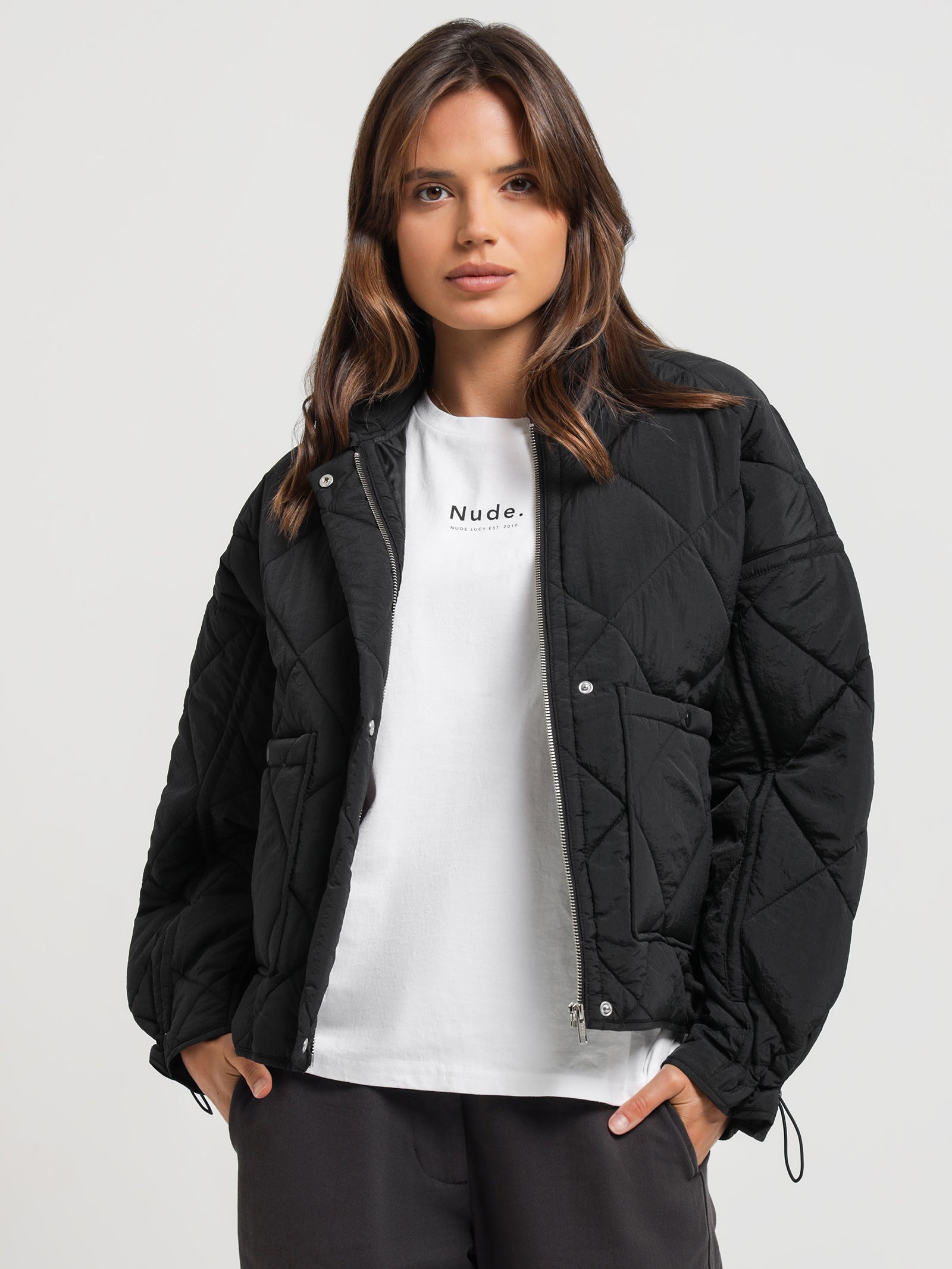 Sloane Puffer Jacket in Black